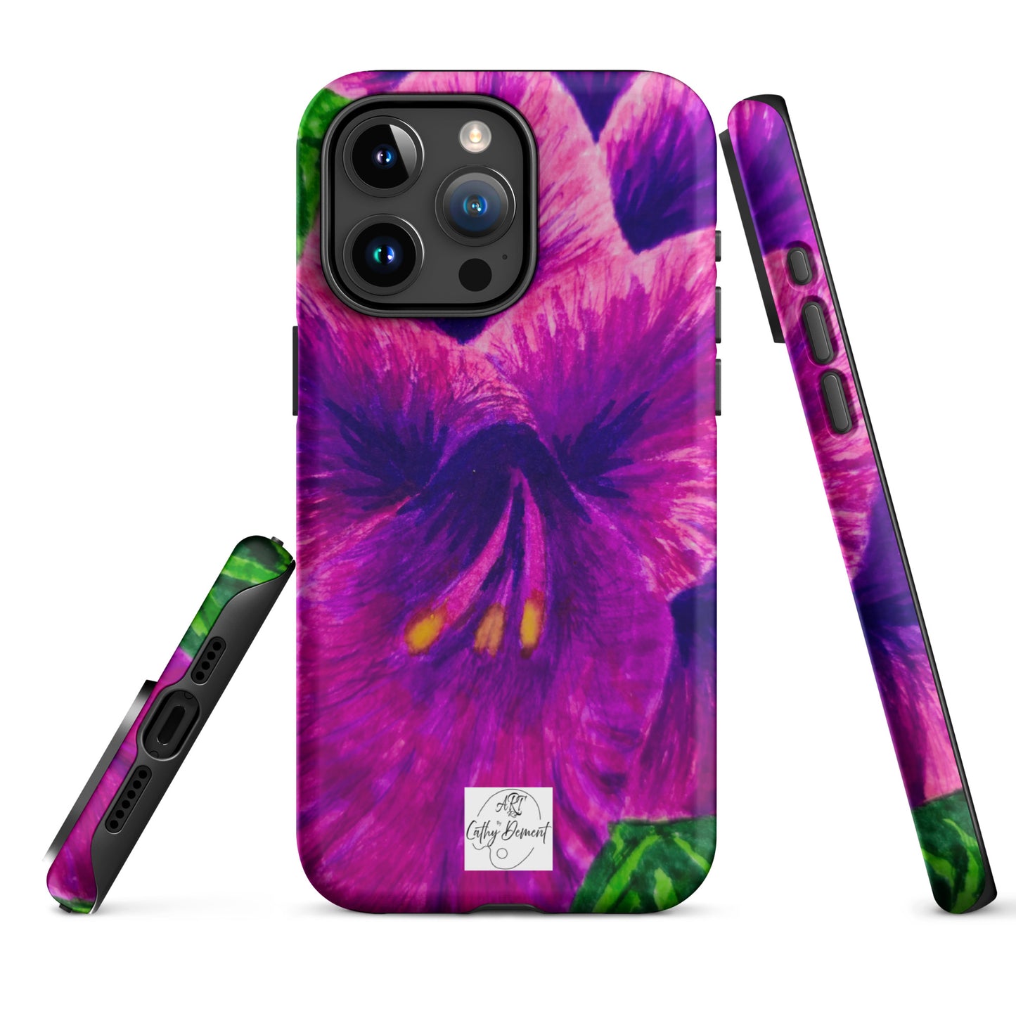 Tough Case for iPhone® - Royal Reverie: Purple Gladiola Artwork