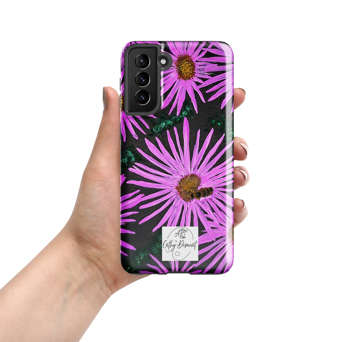 Tough Case for Samsung® Phones - Purple Aster Flowers and Bee