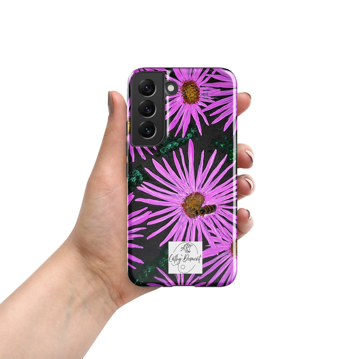 Tough Case for Samsung® Phones - Purple Aster Flowers and Bee