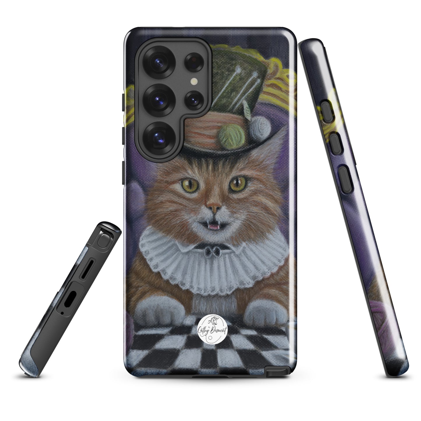 Tough Case for Samsung® -Tea with Tom - Whimsical Cat in a Top Hat Artwork by Cathy Dement