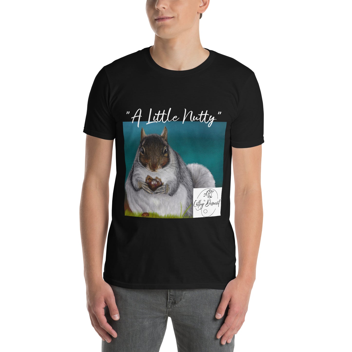 A Little Nutty: Cute Squirrel With Nut Design Short-Sleeve Unisex T-Shirt