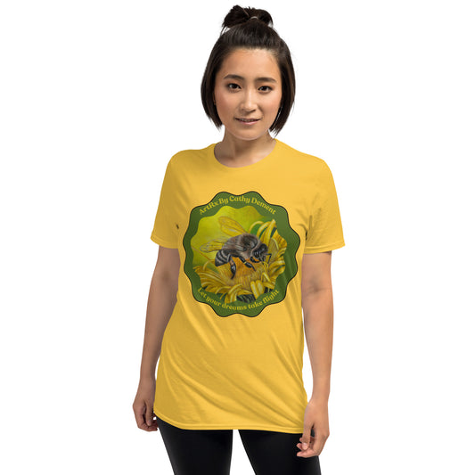 Short-Sleeve T-Shirt - What's For Dinner, Honey? - Colorful Yellow Flower With Bee