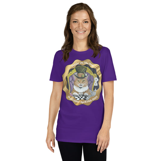 Short-Sleeve T-Shirt - Tea With Tom - Whimsical Cat In A Top Hat Artwork Tee
