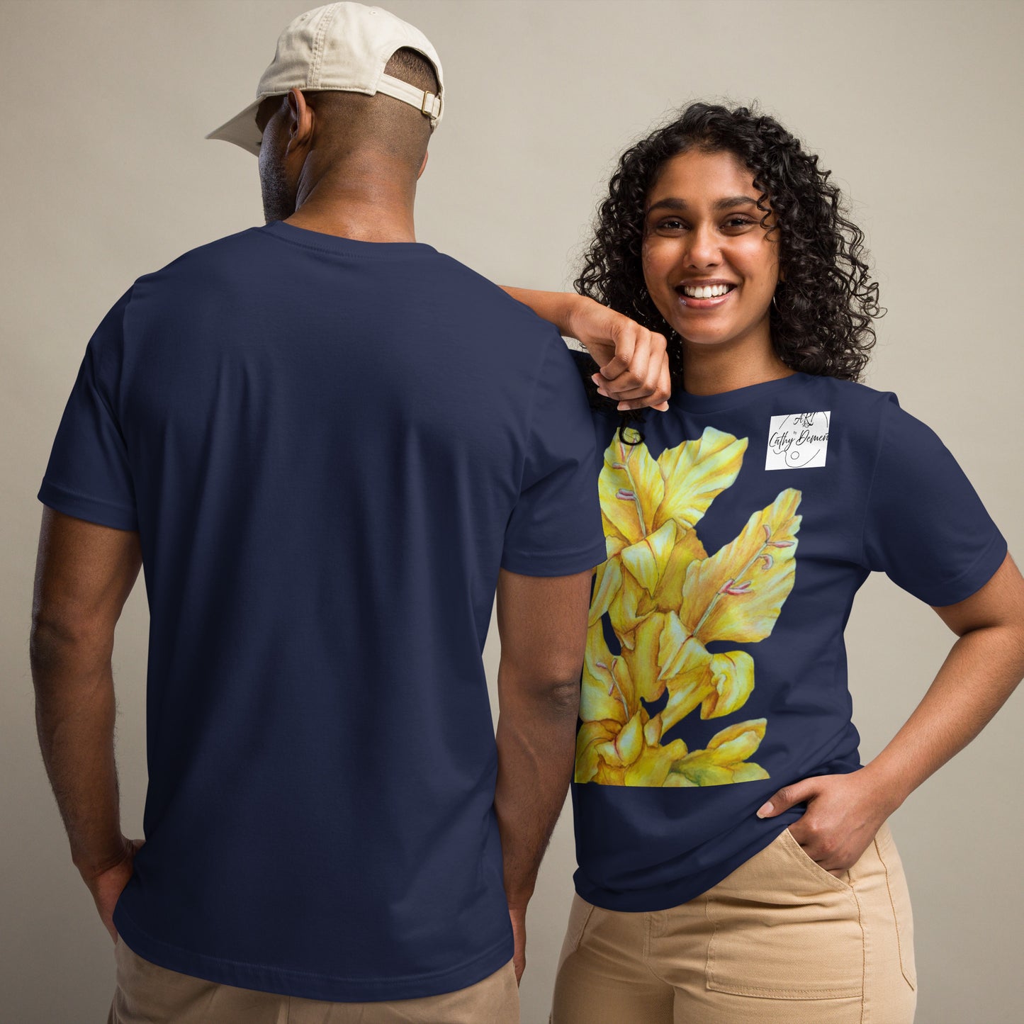 T-shirt - Sunny Blooms: Yellow Gladiola Floral Artwork Design