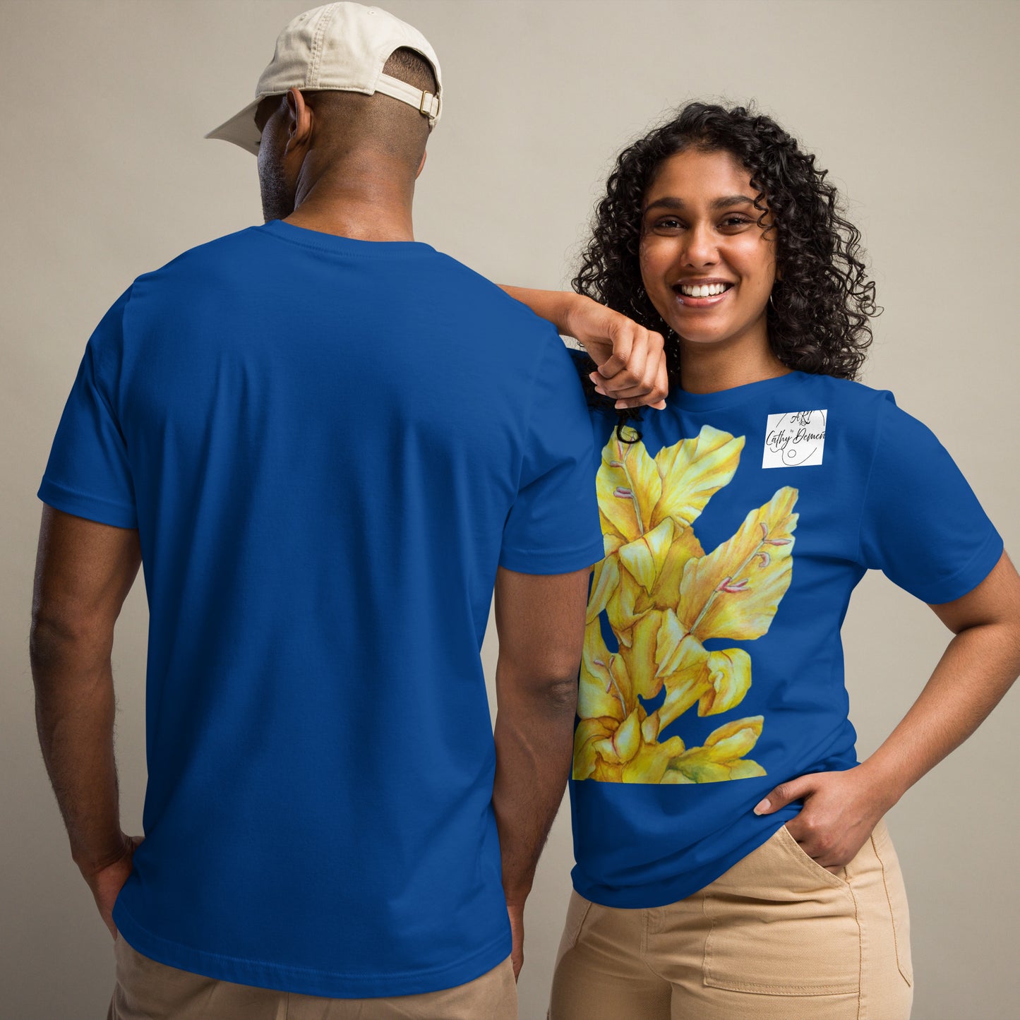 T-shirt - Sunny Blooms: Yellow Gladiola Floral Artwork Design