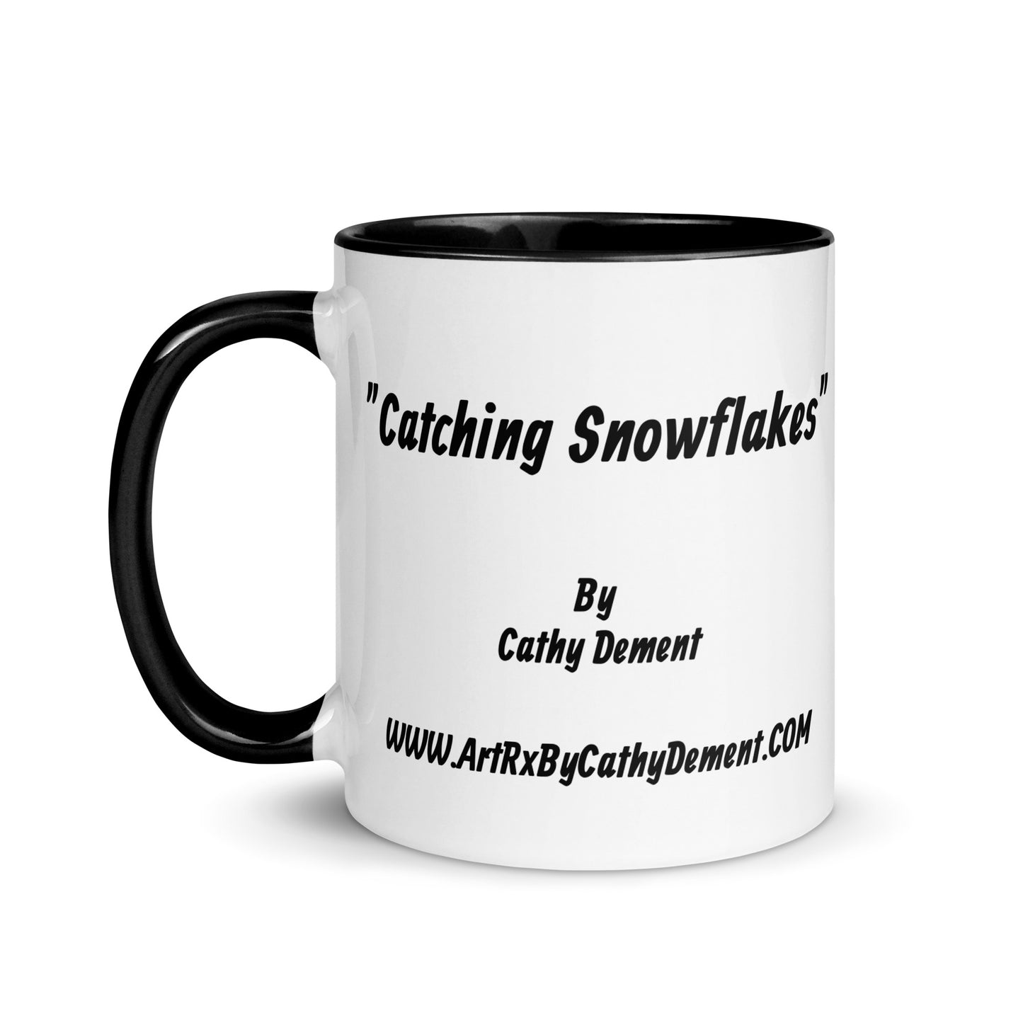 Catching Snowflakes: Whimsical Raccoon-themed Design Coffee Mug