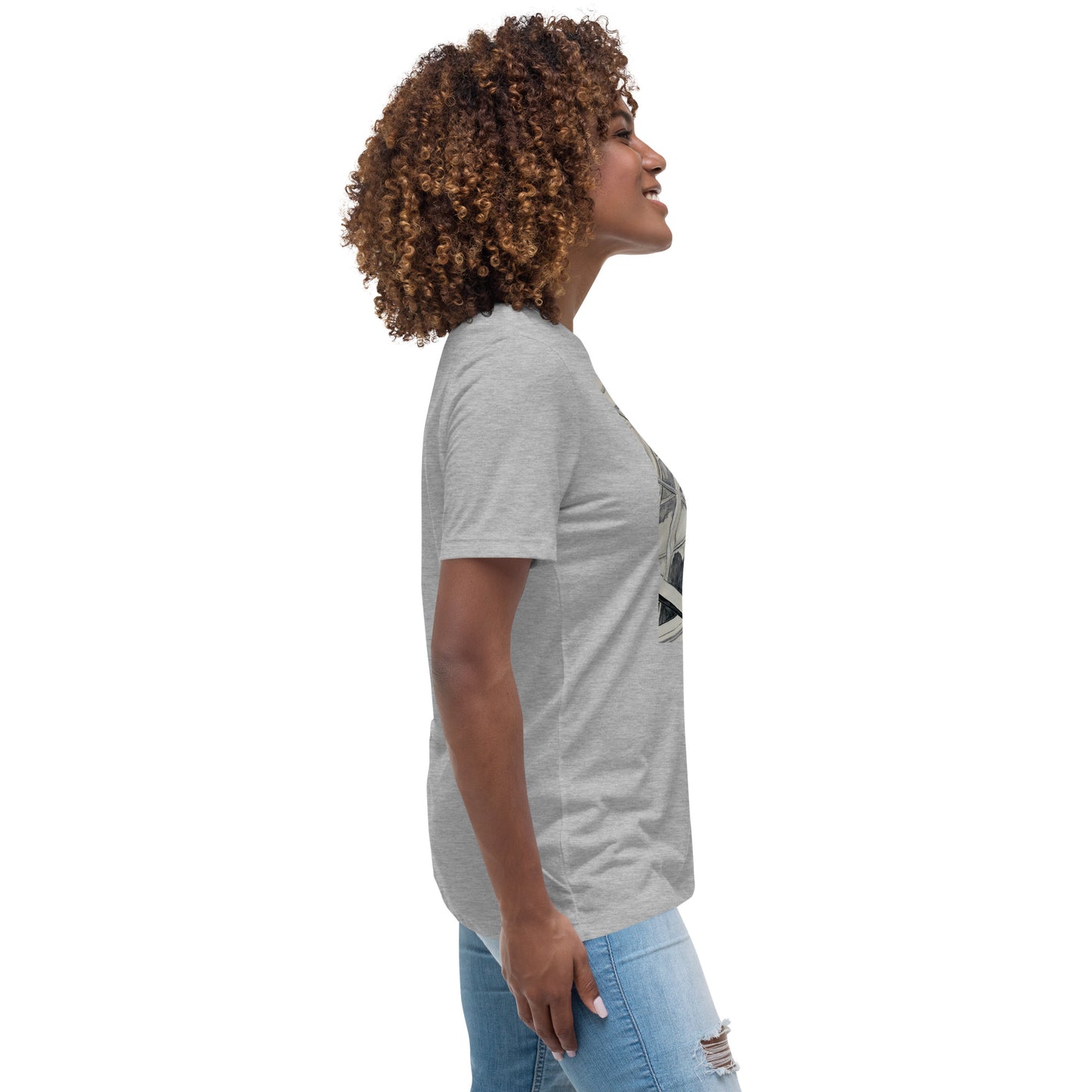 Norway Window: Open Window With Plant Design Women's Relaxed T-Shirt