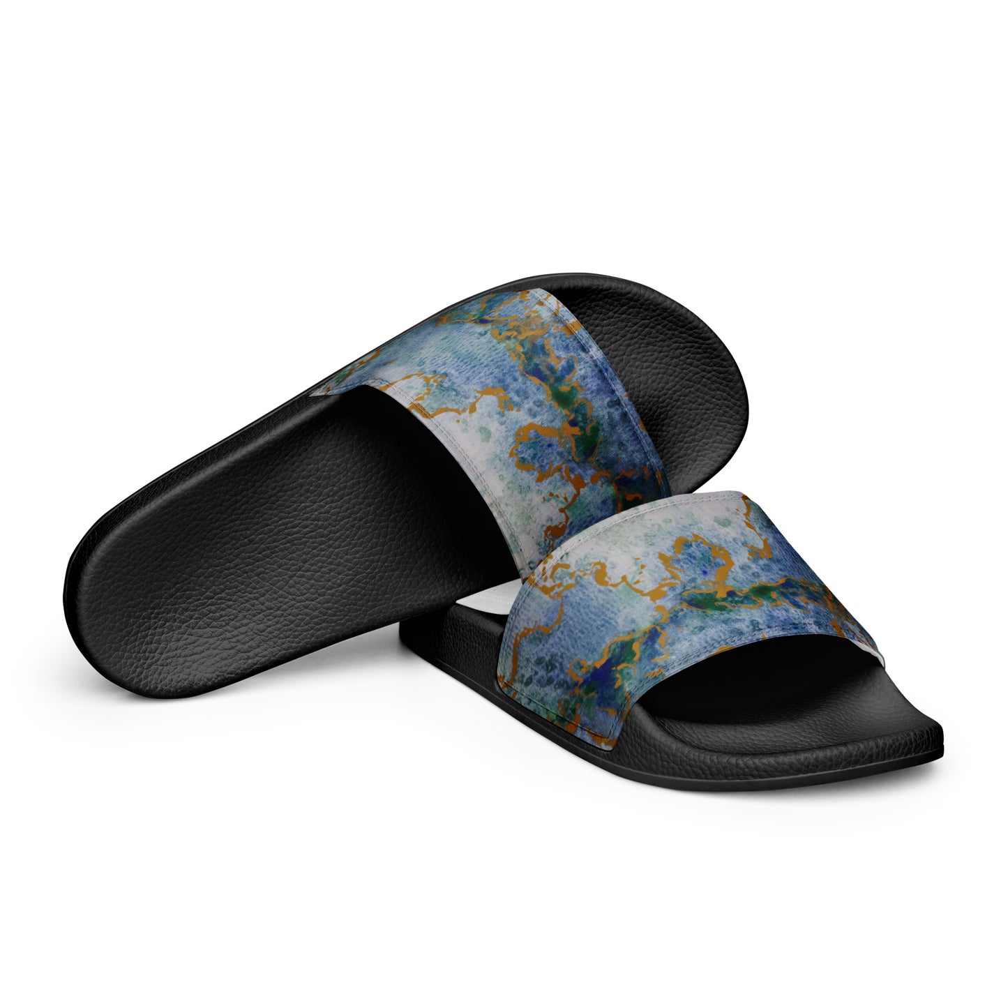 Women's Slides - Celestial Dreamscape - Colorful Abstract Artwork Design Sandals, Wearable Art Shoes