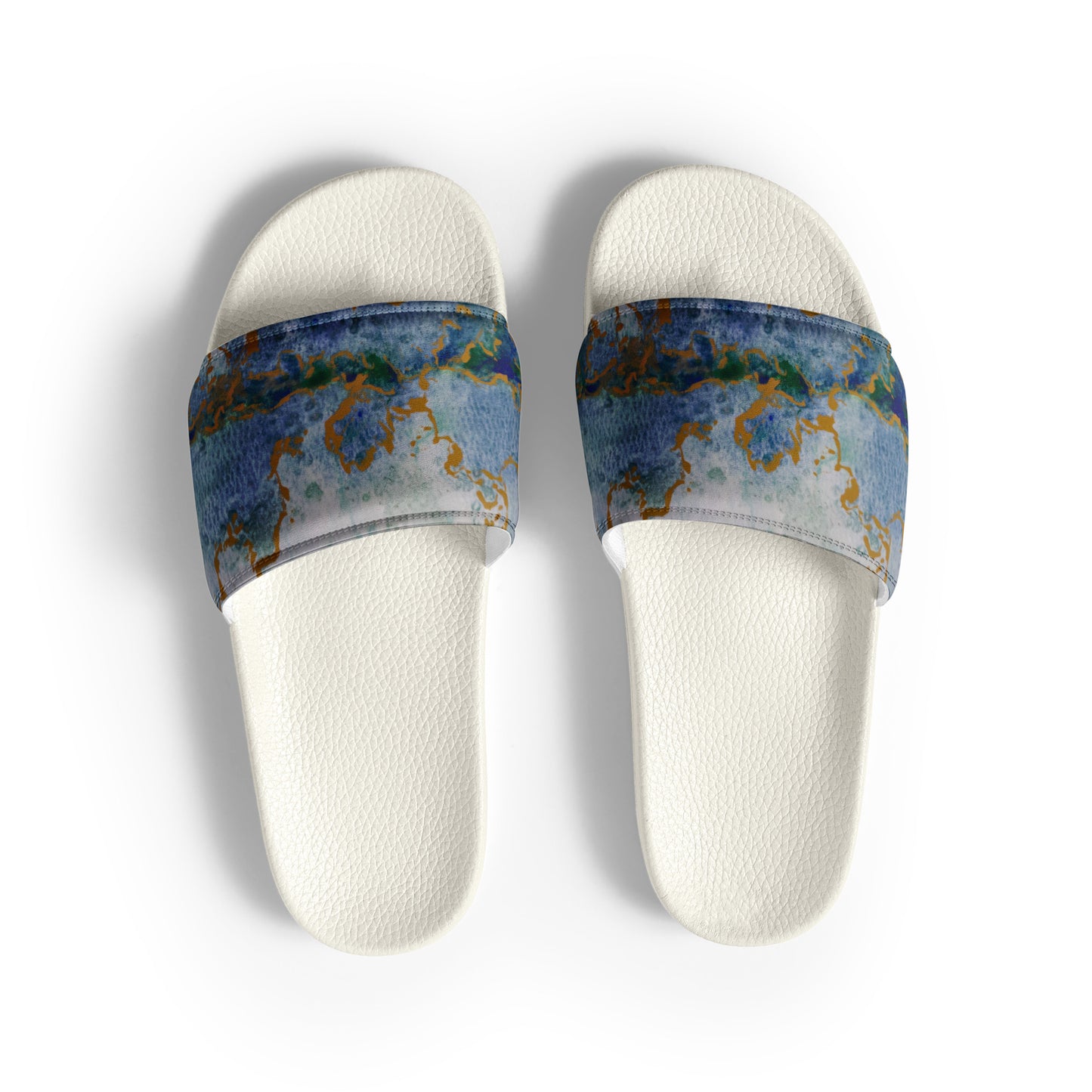 Women's Slides - Celestial Dreamscape - Colorful Abstract Artwork Design Sandals, Wearable Art Shoes