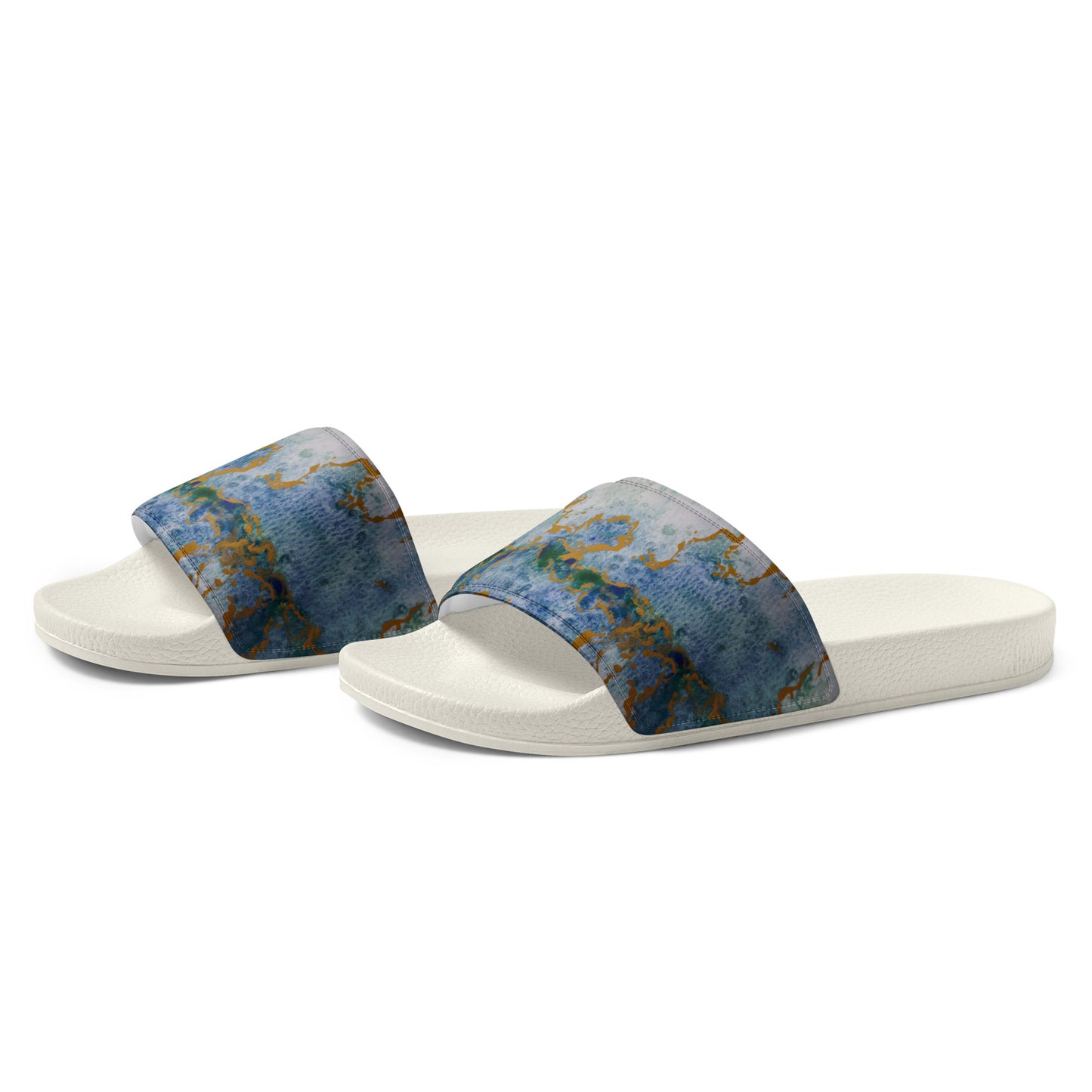 Women's Slides - Celestial Dreamscape - Colorful Abstract Artwork Design Sandals, Wearable Art Shoes
