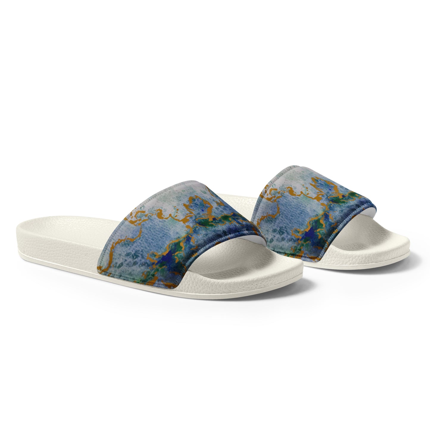 Women's Slides - Celestial Dreamscape - Colorful Abstract Artwork Design Sandals, Wearable Art Shoes