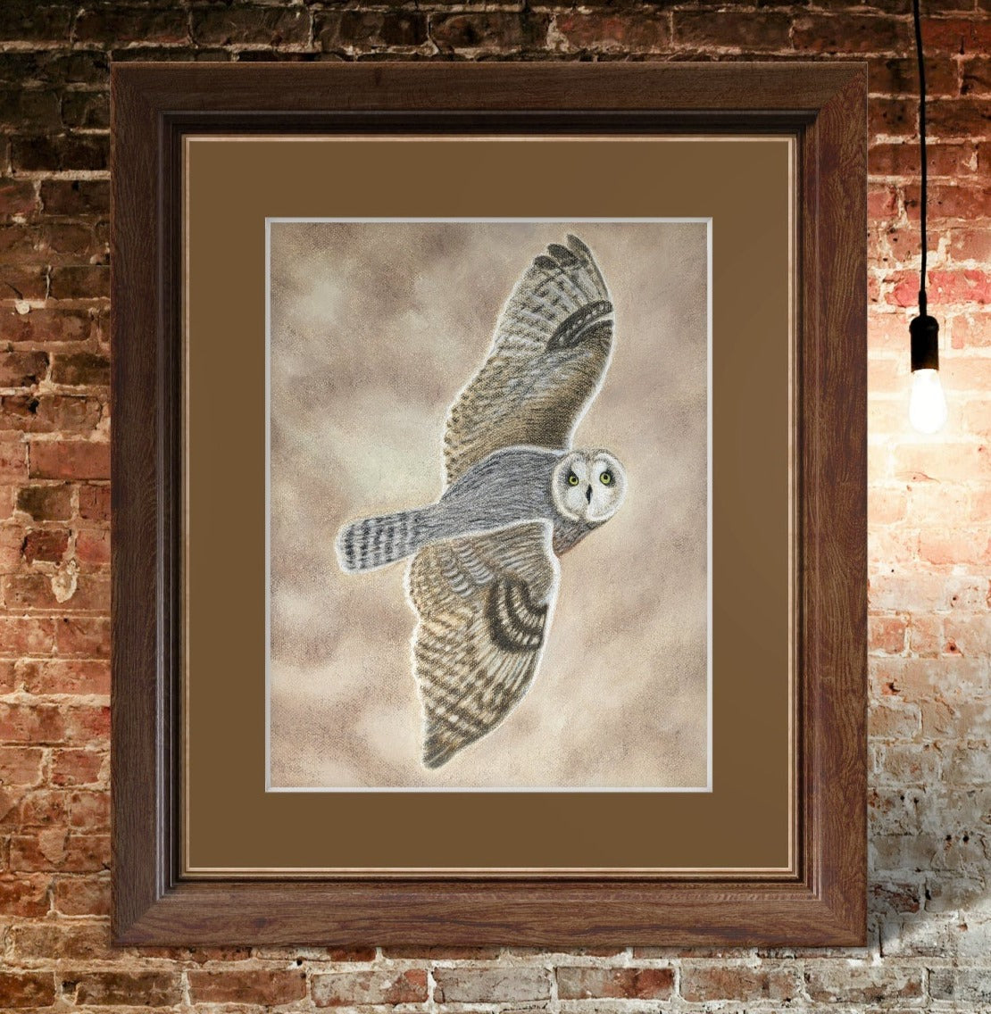 Skyward Sentinel: Barn Owl in Flight Artwork Giclée Print