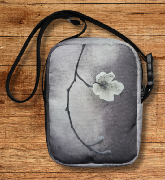 Utility Crossbody Bag Purse: Dogwood Blossom Beauty Floral Artwork Design