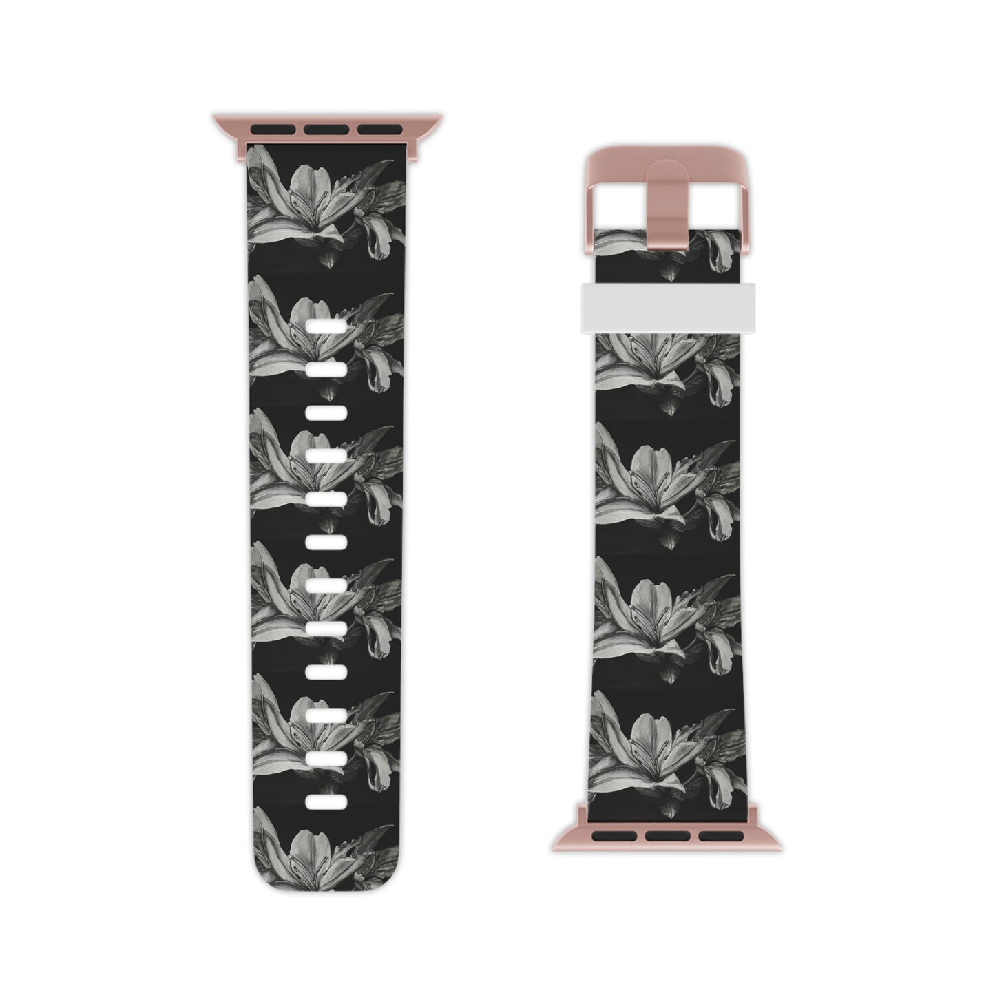 Floral Elegance: Lily Artwork Design Watch Band for Apple Watch