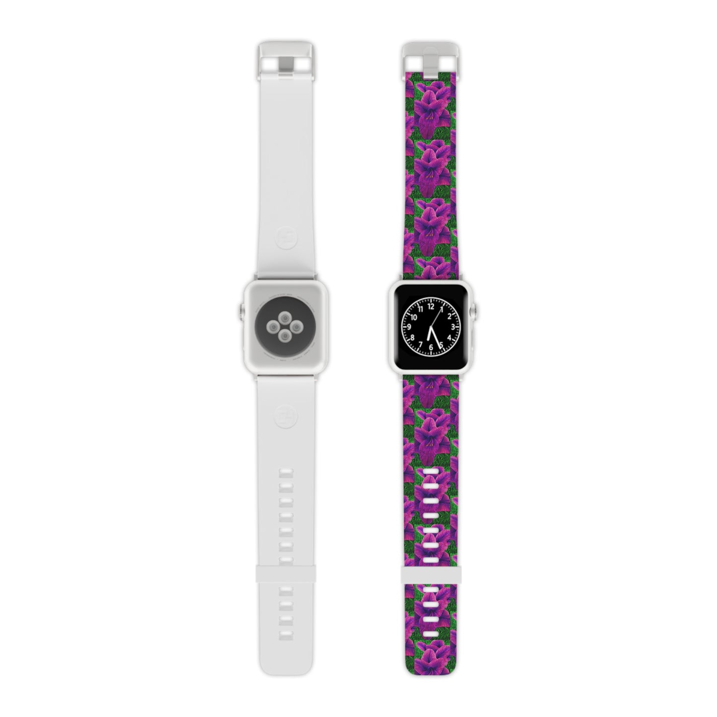 Watch Band for Apple Watch - Royal Reverie: Purple Gladiola, Floral Artwork Design