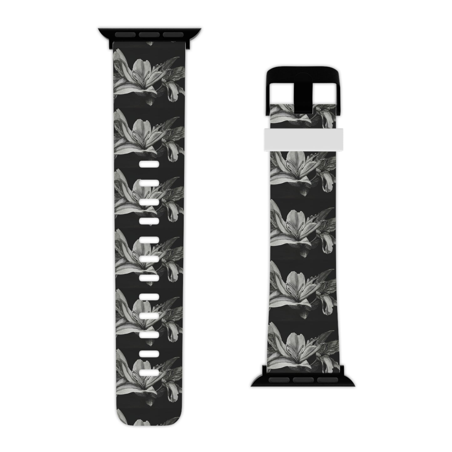 Floral Elegance: Lily Artwork Design Watch Band for Apple Watch