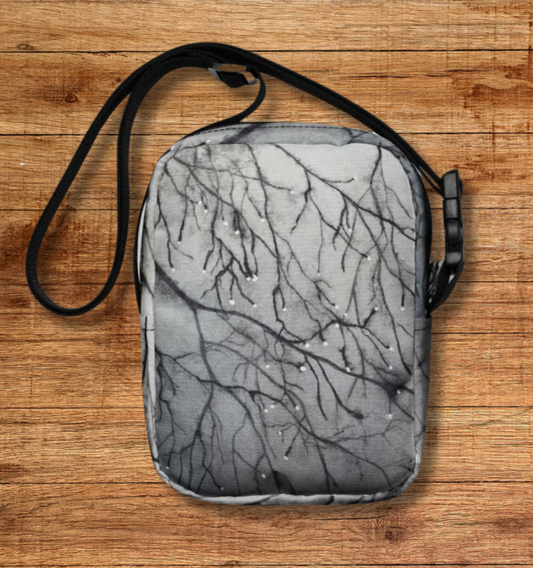 Utility Crossbody Bag Purse: Tranquil Dawn Misty Morning 