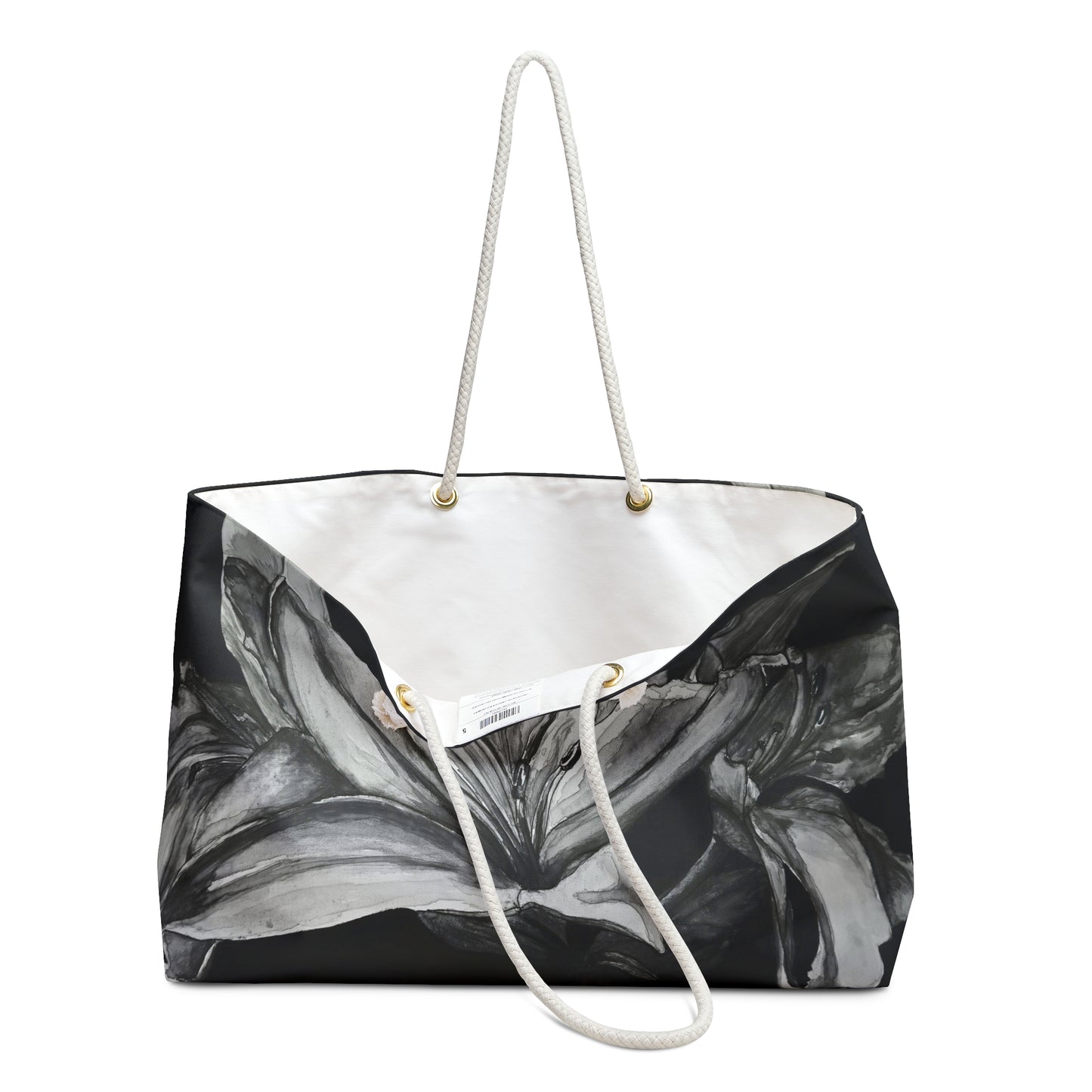 Floral Elegance: Lily Artwork Design Weekender Bag Tote