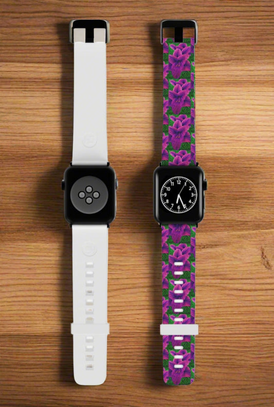 Royal Reverie: Purple Gladiola Artwork Watch Band for Apple Watch