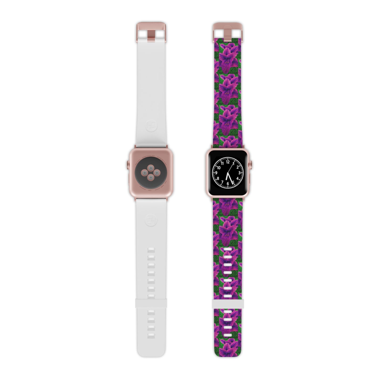 Watch Band for Apple Watch - Royal Reverie: Purple Gladiola, Floral Artwork Design