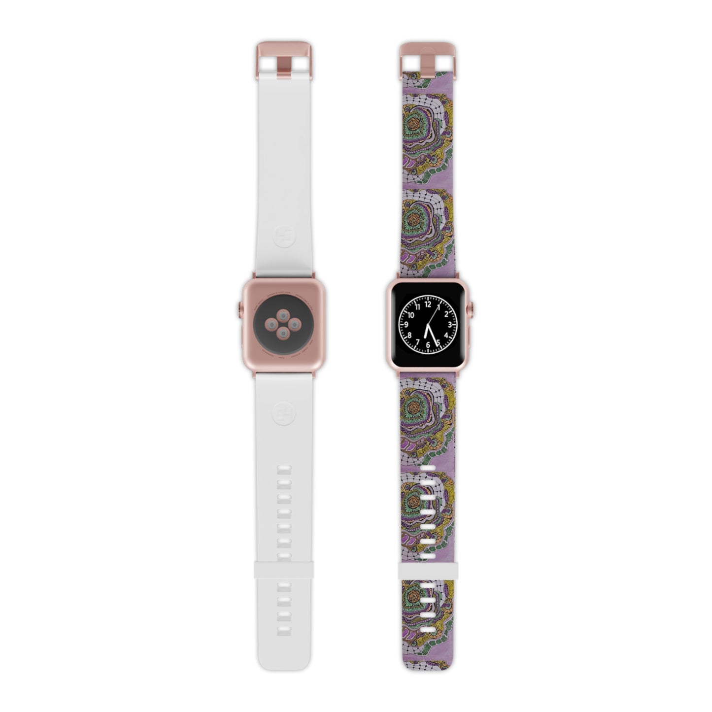 Watch Band for Apple Watch - Zen Floral Bliss - Colorful Zentangle Artwork Design