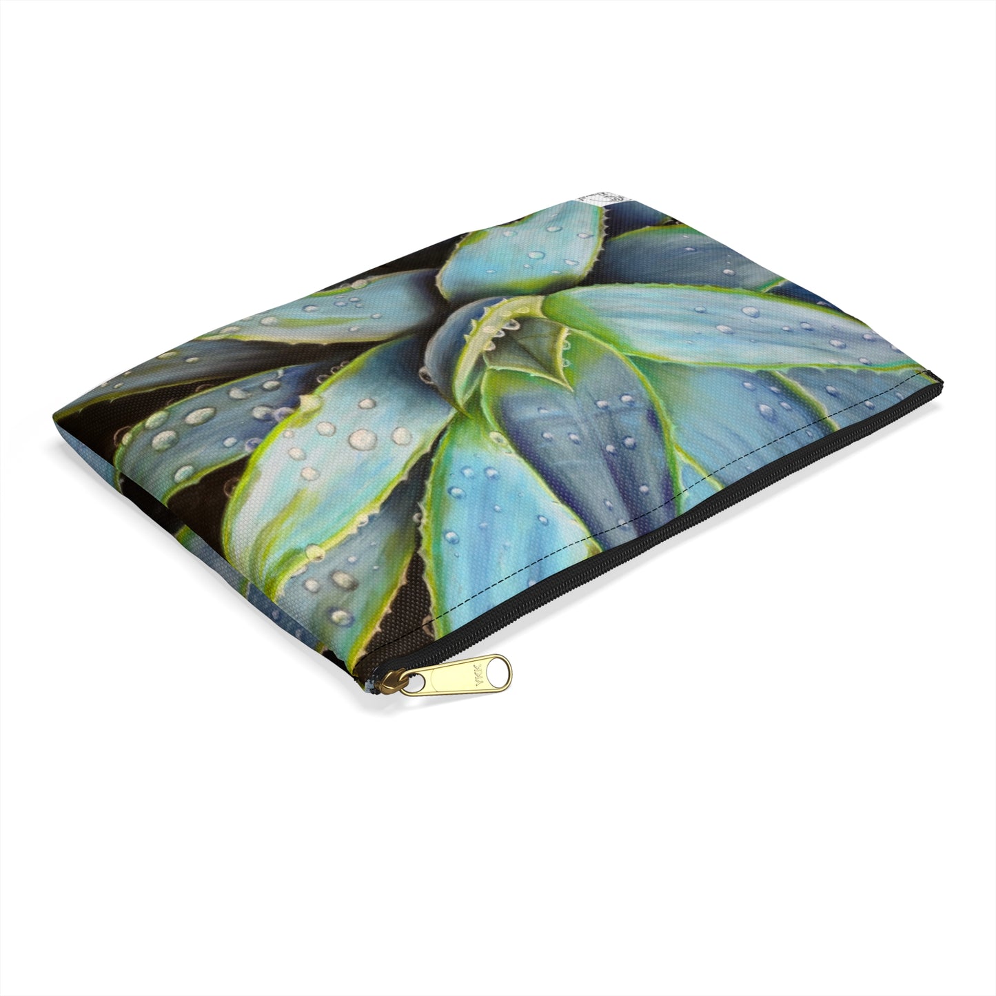 Accessory Pouch - Desert Jewel - Vibrant Agave Plant with Dew Drops