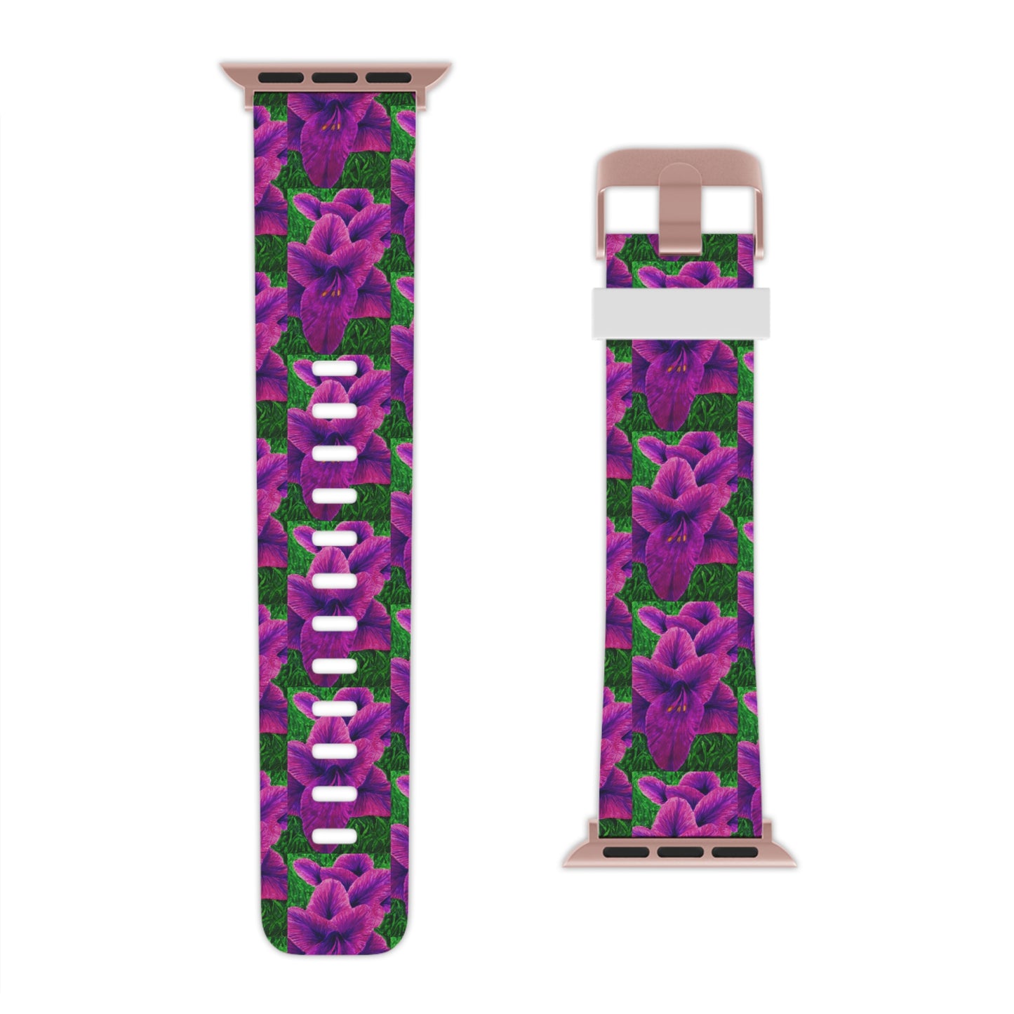 Watch Band for Apple Watch - Royal Reverie: Purple Gladiola, Floral Artwork Design