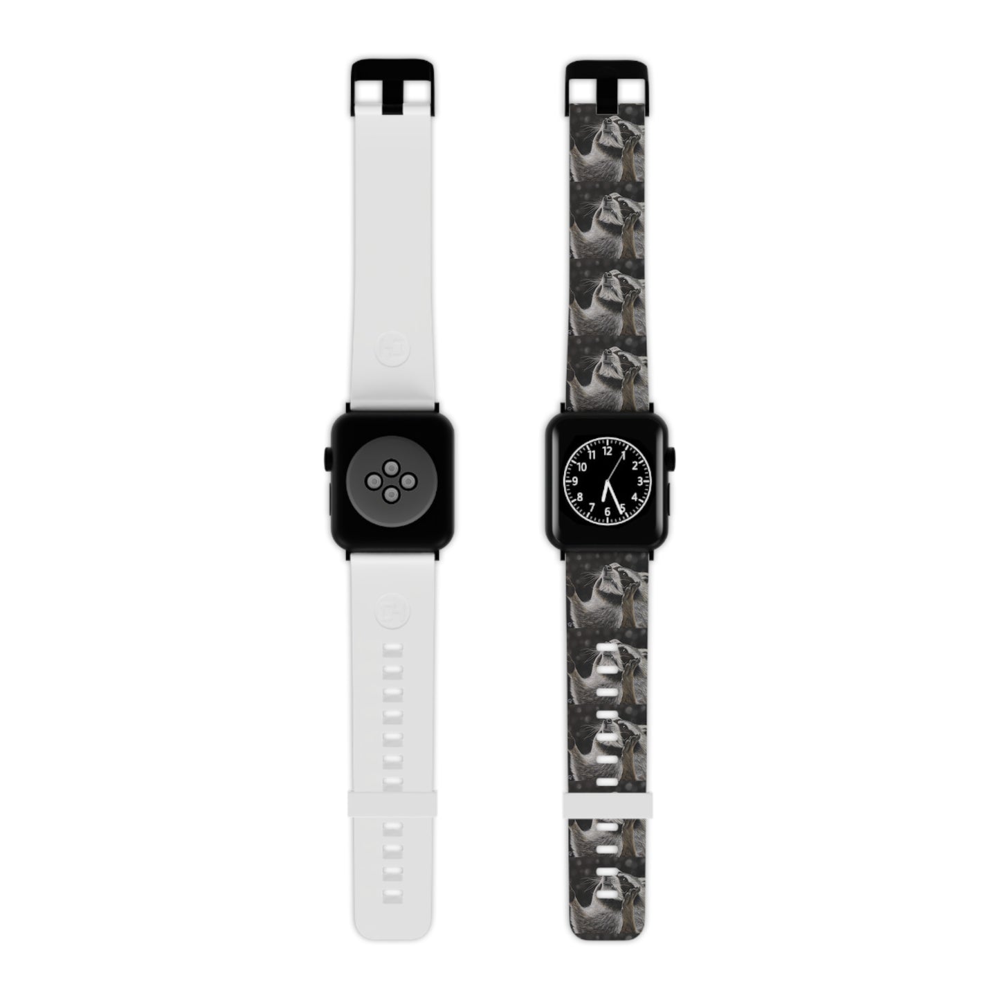 Catching Snowflakes: Whimsical Raccoon Watch Band for Apple Watch