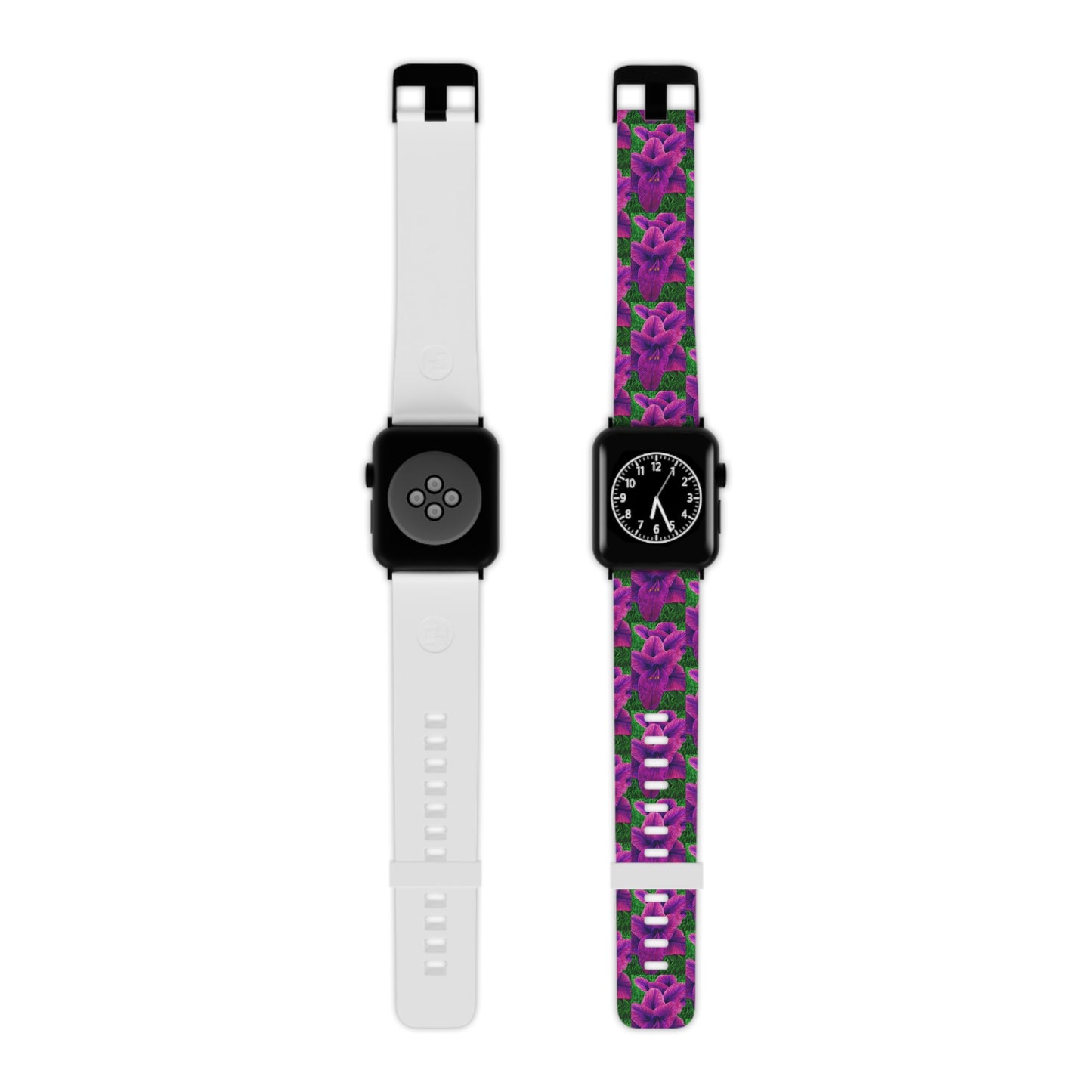 Watch Band for Apple Watch - Royal Reverie: Purple Gladiola, Floral Artwork Design