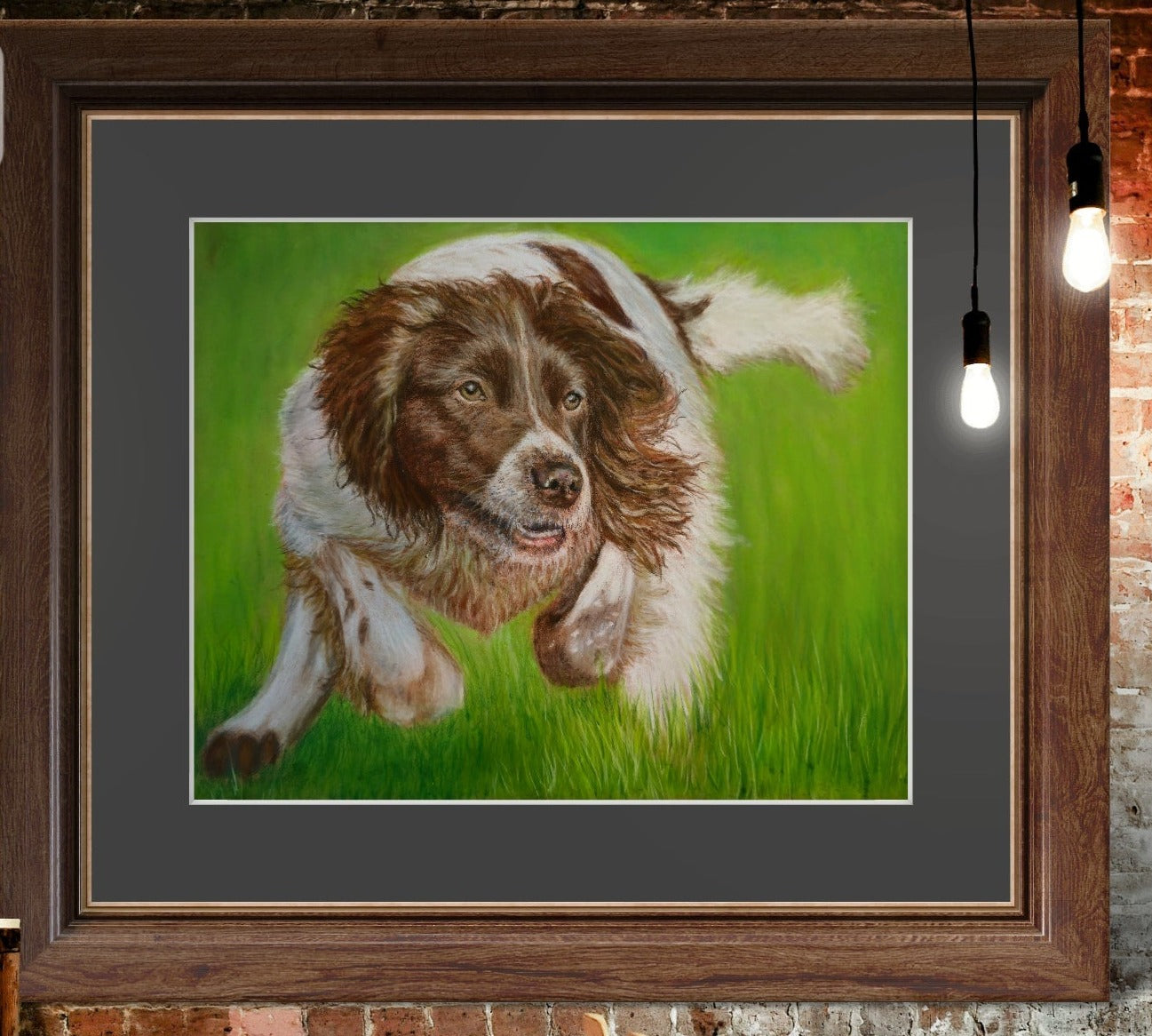 Squirrel?: English Springer Spaniel Dog Giclée Print 11"x16"