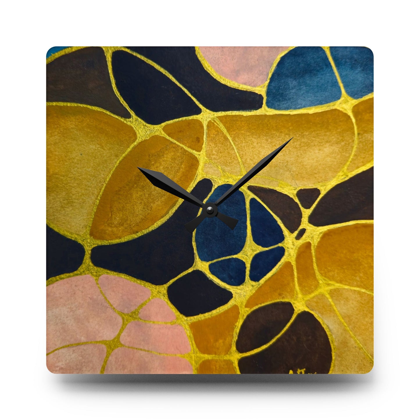 Wall Clock - Dusk - Vibrant Colors Abstract Line Art Design