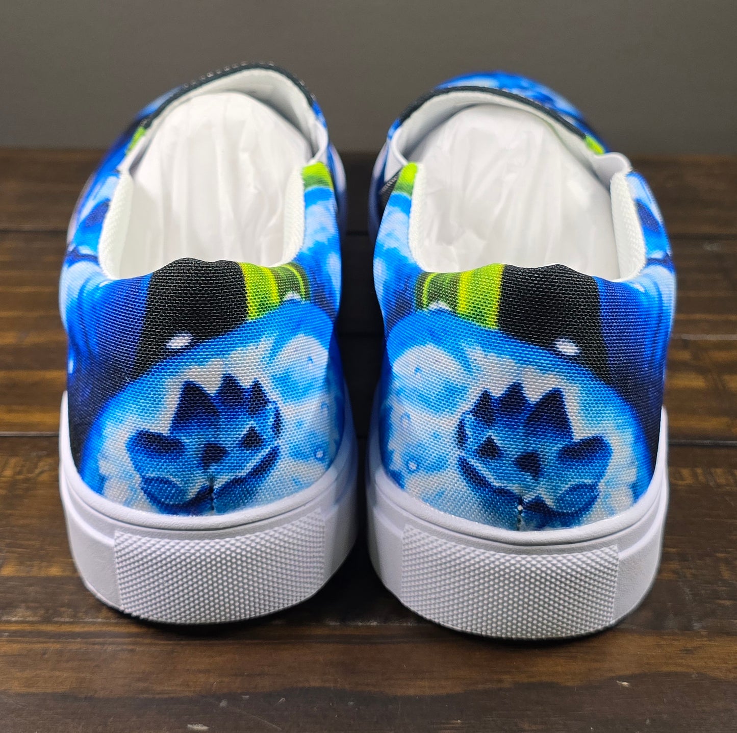 Women’s slip-on canvas shoes - Blueberry Bliss, Berry Artwork Design