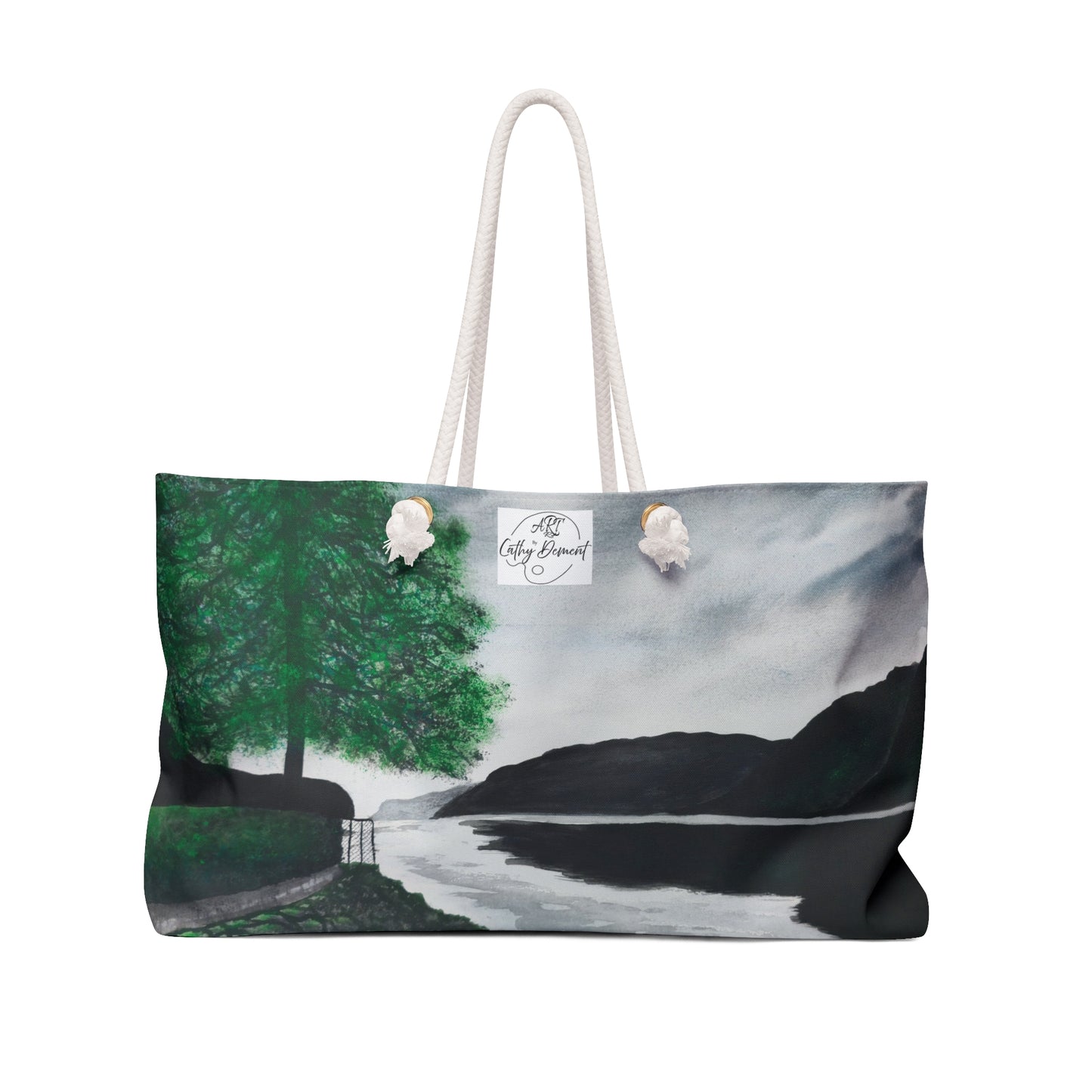 Norwegian Dream: Captivating Fjord Landscape Artwork Design Weekender Bag Tote