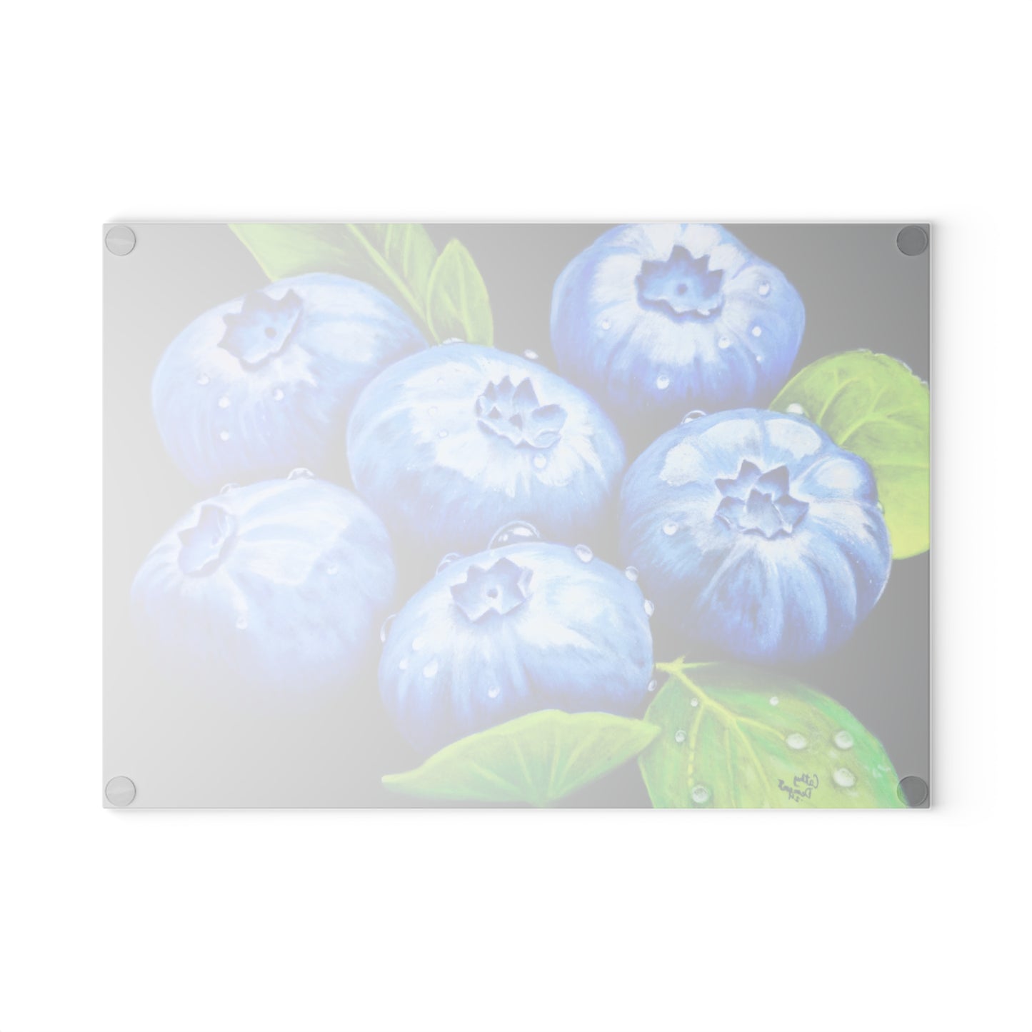 Glass Cutting Board -  Blueberry Bliss - Kitchen Art for Culinary Enthusiasts