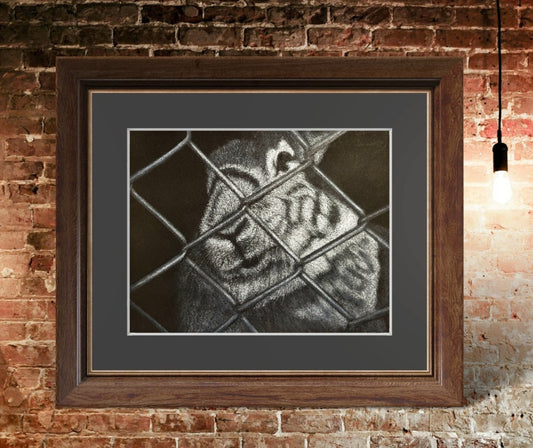 Grass is Greener: Black and White Rabbit Giclée Print