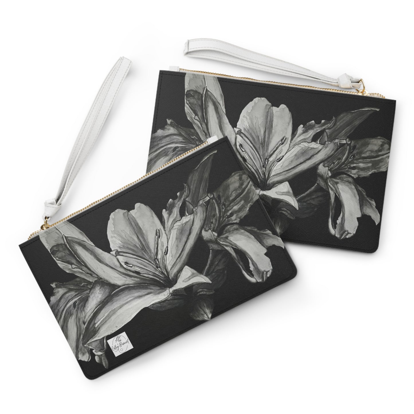 Floral Elegance: Lily Artwork Design Clutch Bag