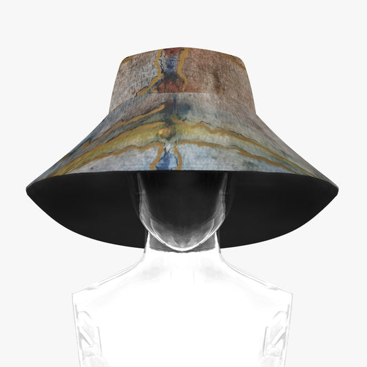 Floppy Beach Hat - Twilight Reflections - Colorful Abstract Artwork Design