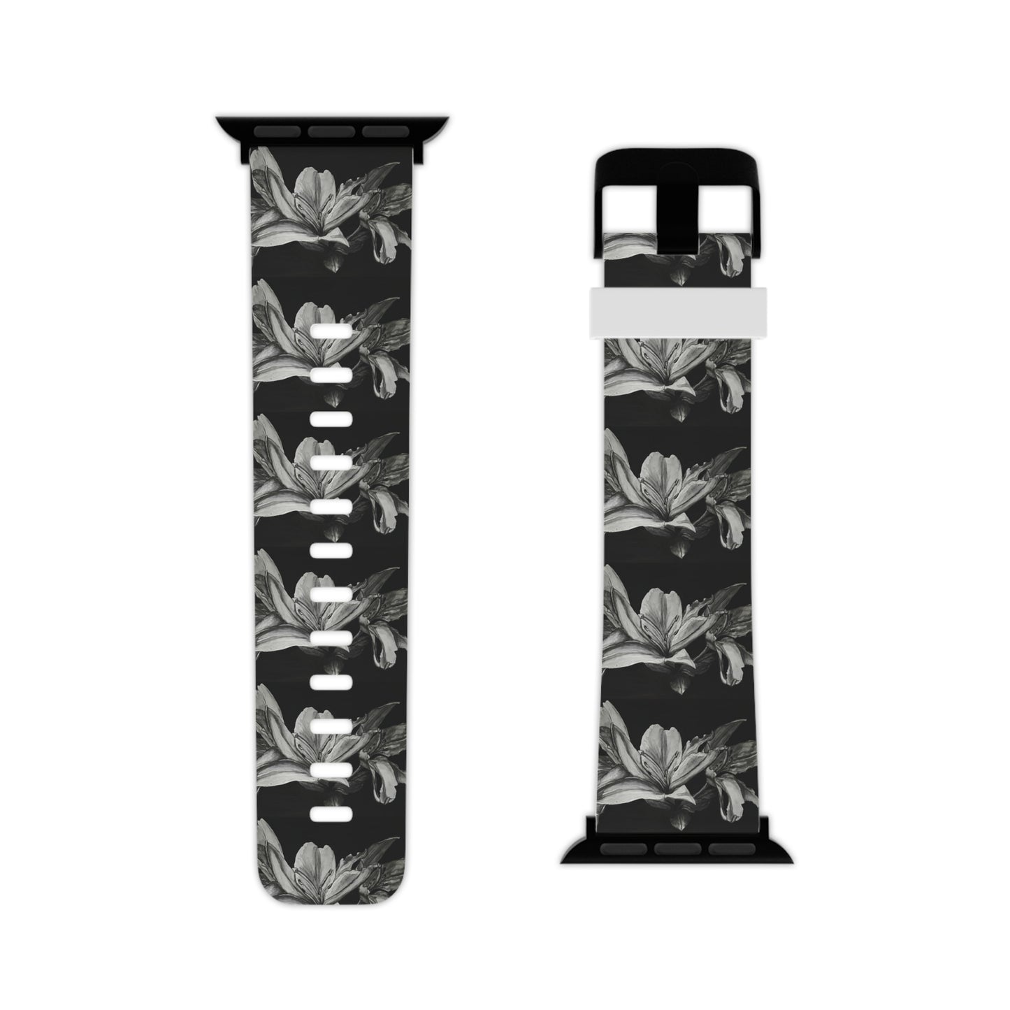 Floral Elegance: Lily Artwork Design Watch Band for Apple Watch