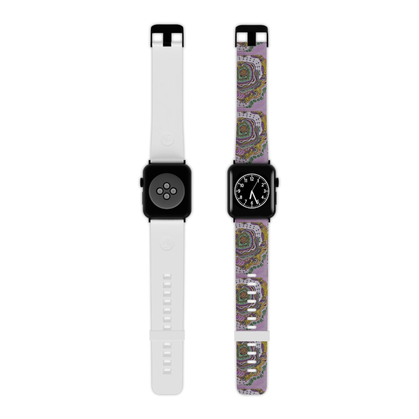 Watch Band for Apple Watch - Zen Floral Bliss - Colorful Zentangle Artwork Design