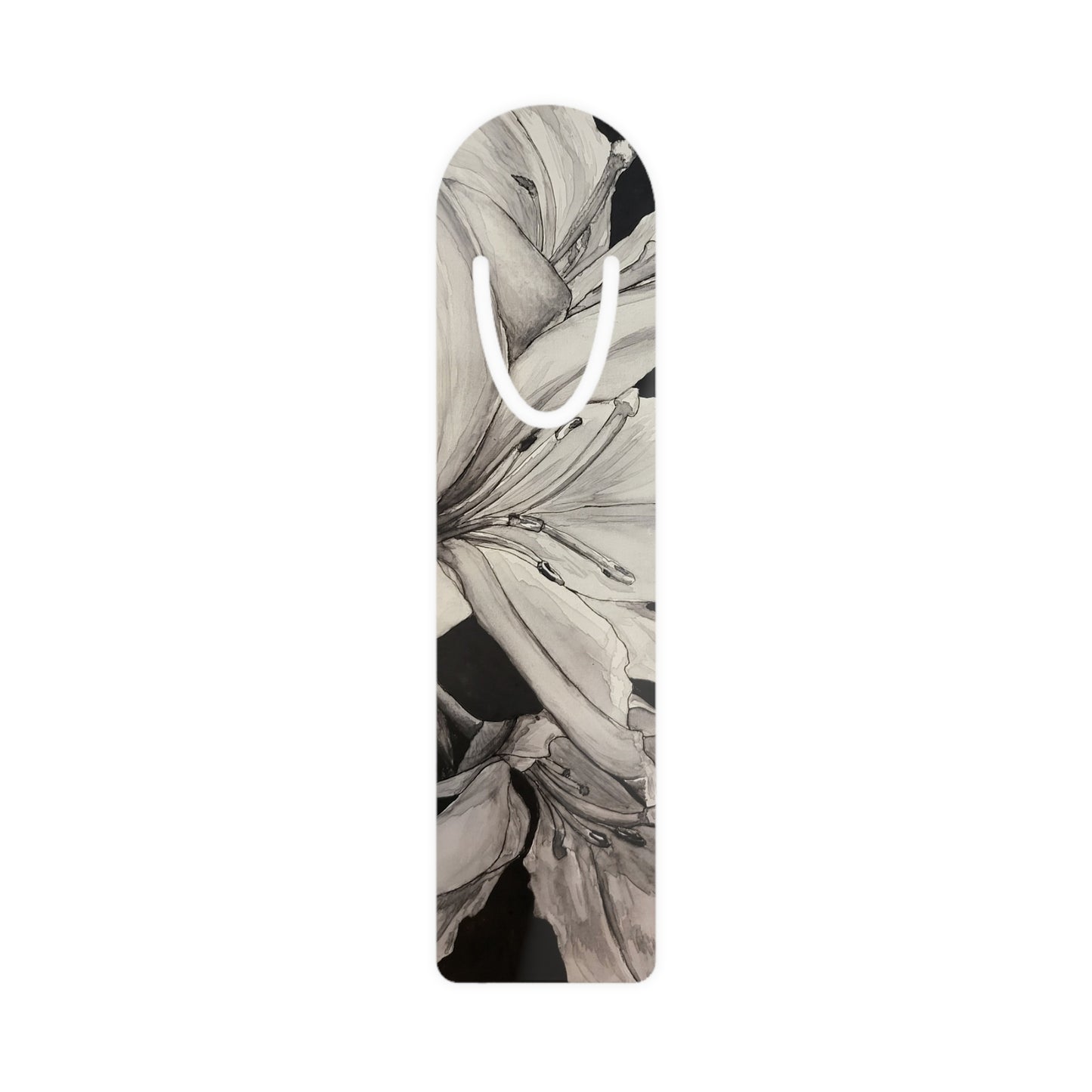 Floral Elegance: Lily Artwork Design Metal Bookmark