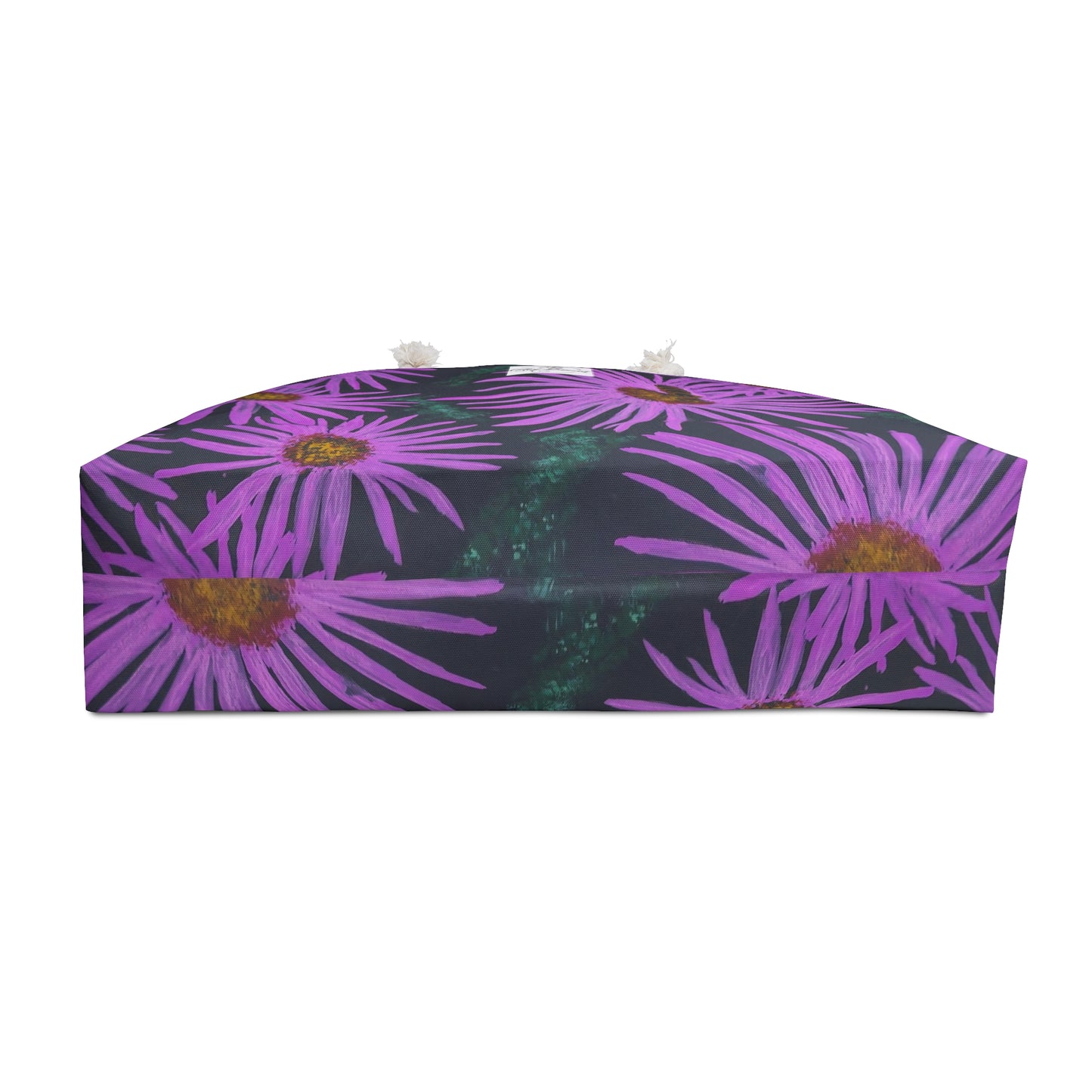 Weekender Bag Tote - Purple Flowers And Bee - Colorful Floral Artwork Design