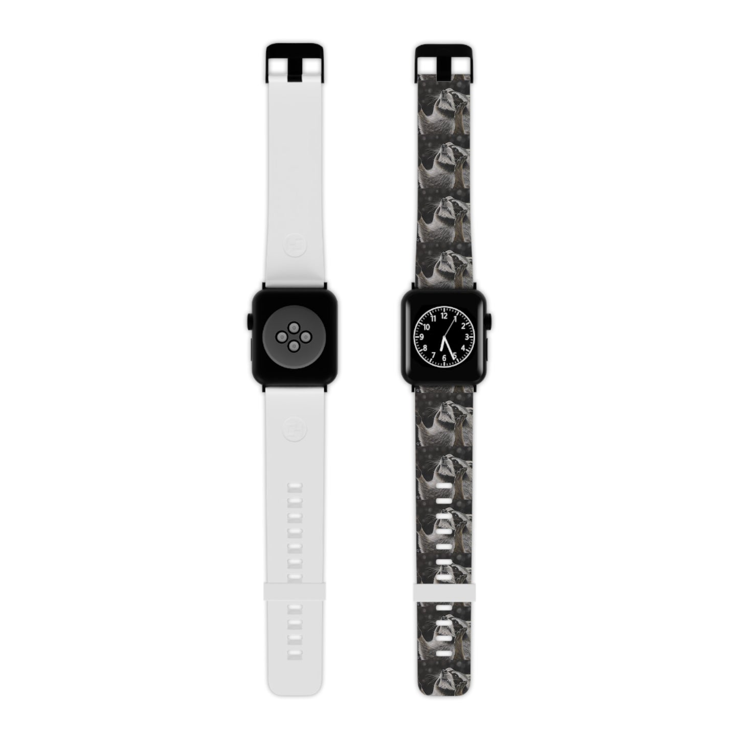 Catching Snowflakes: Whimsical Raccoon Watch Band for Apple Watch