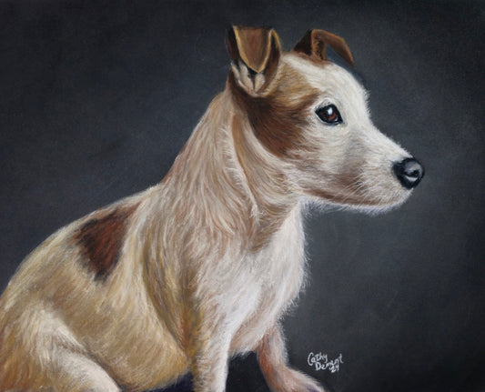 Original Artwork (sold): "Shelby" Jack Russell Dog Pastel Painting