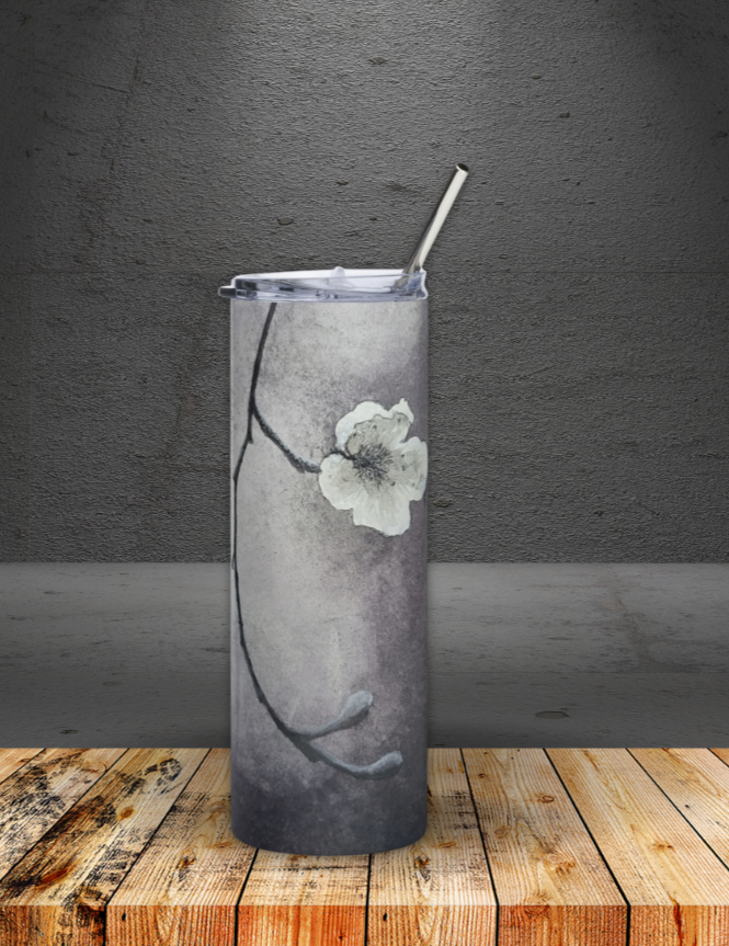 Dogwood Blossom Beauty: with Floral Painting stainless steel tumbler