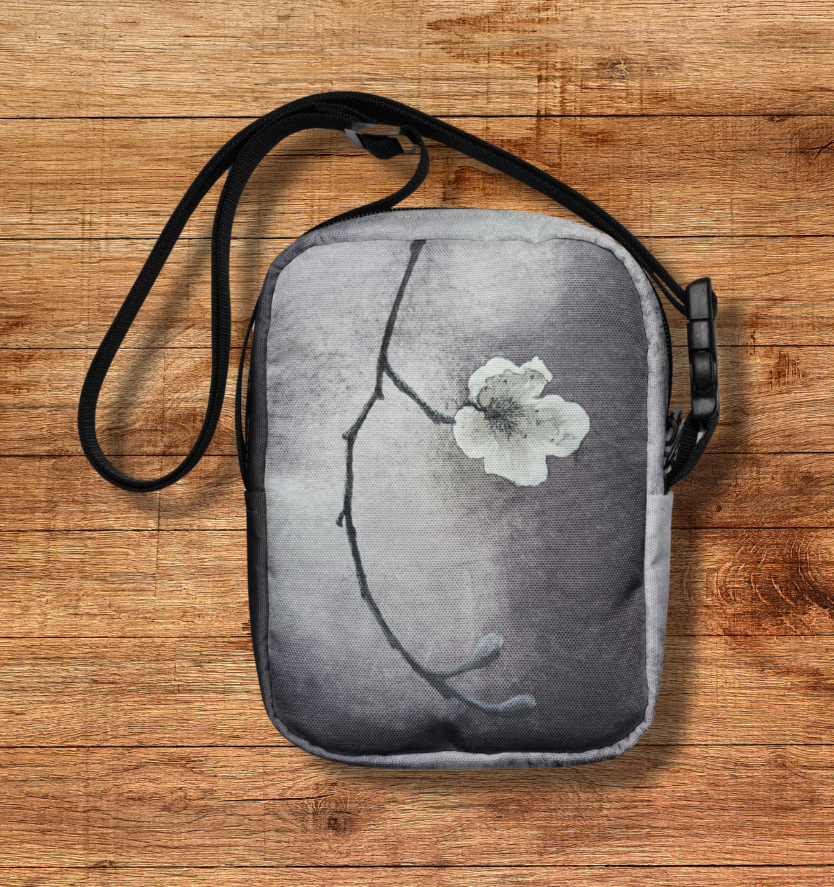 Utility Crossbody Bag Purse: Dogwood Blossom Beauty Floral Artwork Design