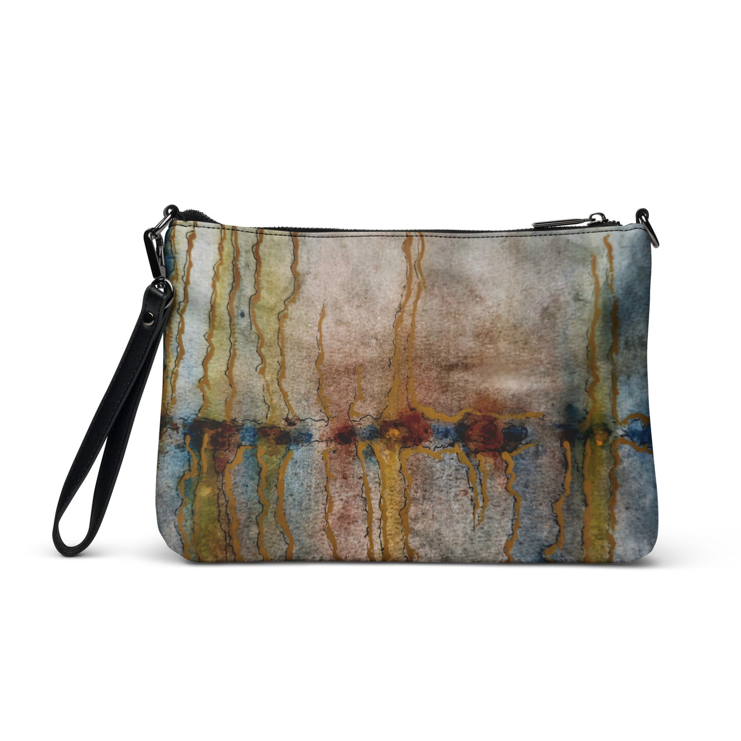 Crossbody Bag, Artwork Purse - Twilight Reflections, Abstract Sunset Artwork by Cathy Dement, Faux Leather, Interchangeable Wrist Strap