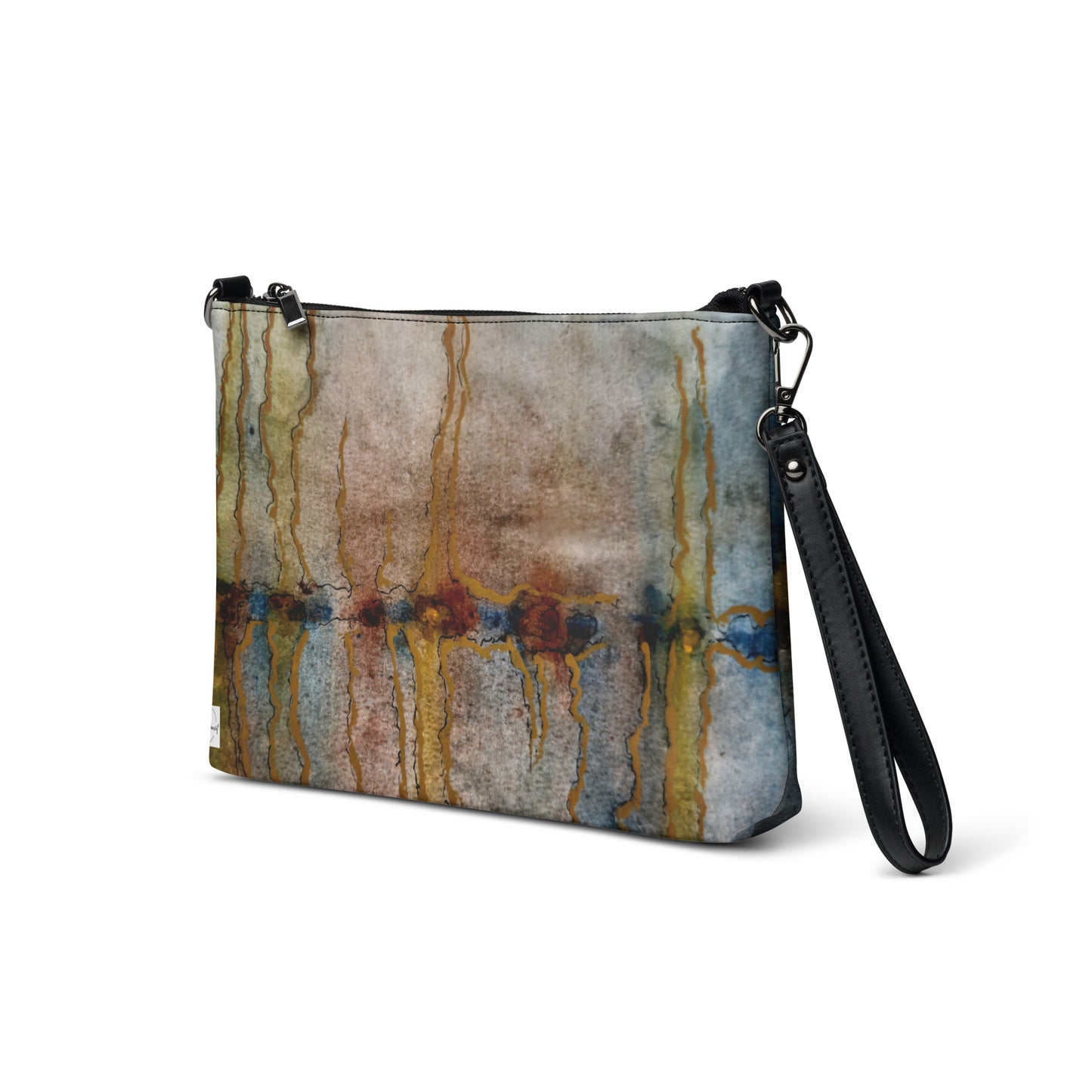 Crossbody Bag, Artwork Purse - Twilight Reflections, Abstract Sunset Artwork by Cathy Dement, Faux Leather, Interchangeable Wrist Strap