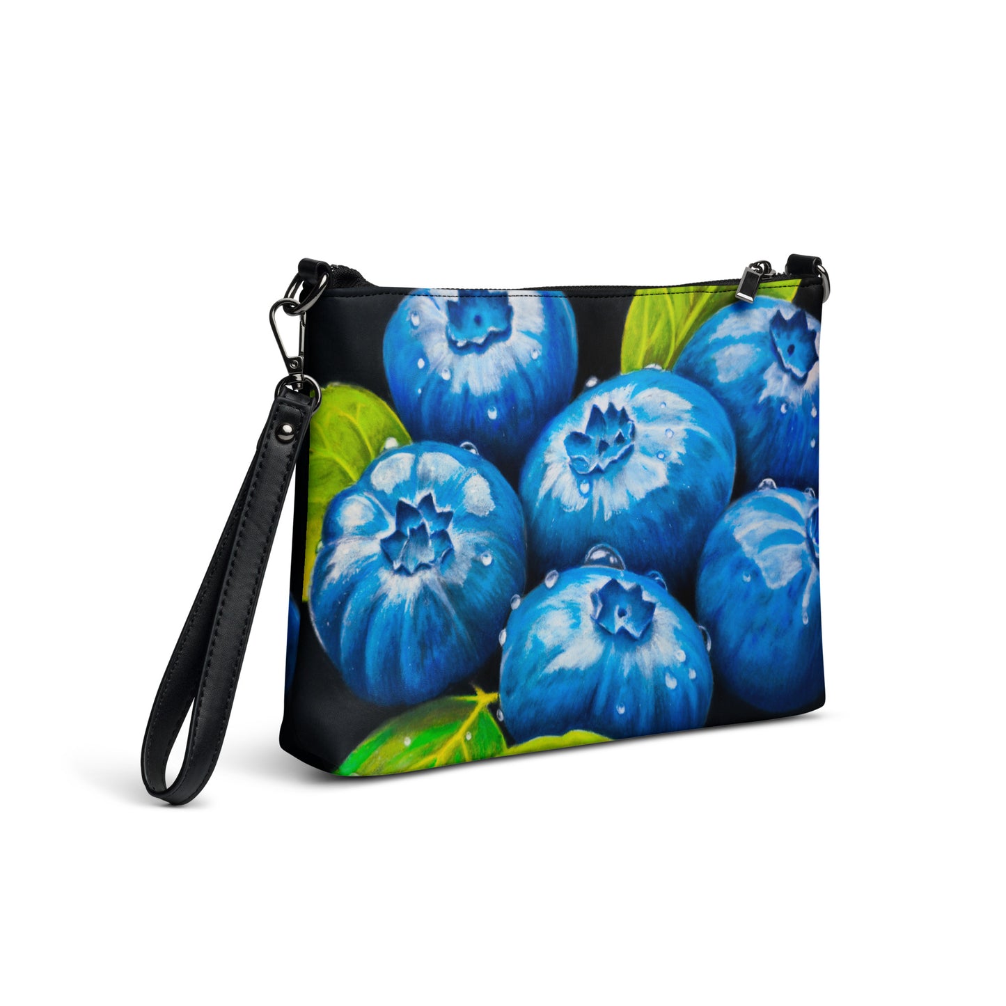 Crossbody Bag, Artwork Purse - Berry Art by Cathy Dement, Faux Leather, Interchangeable Wrist Strap