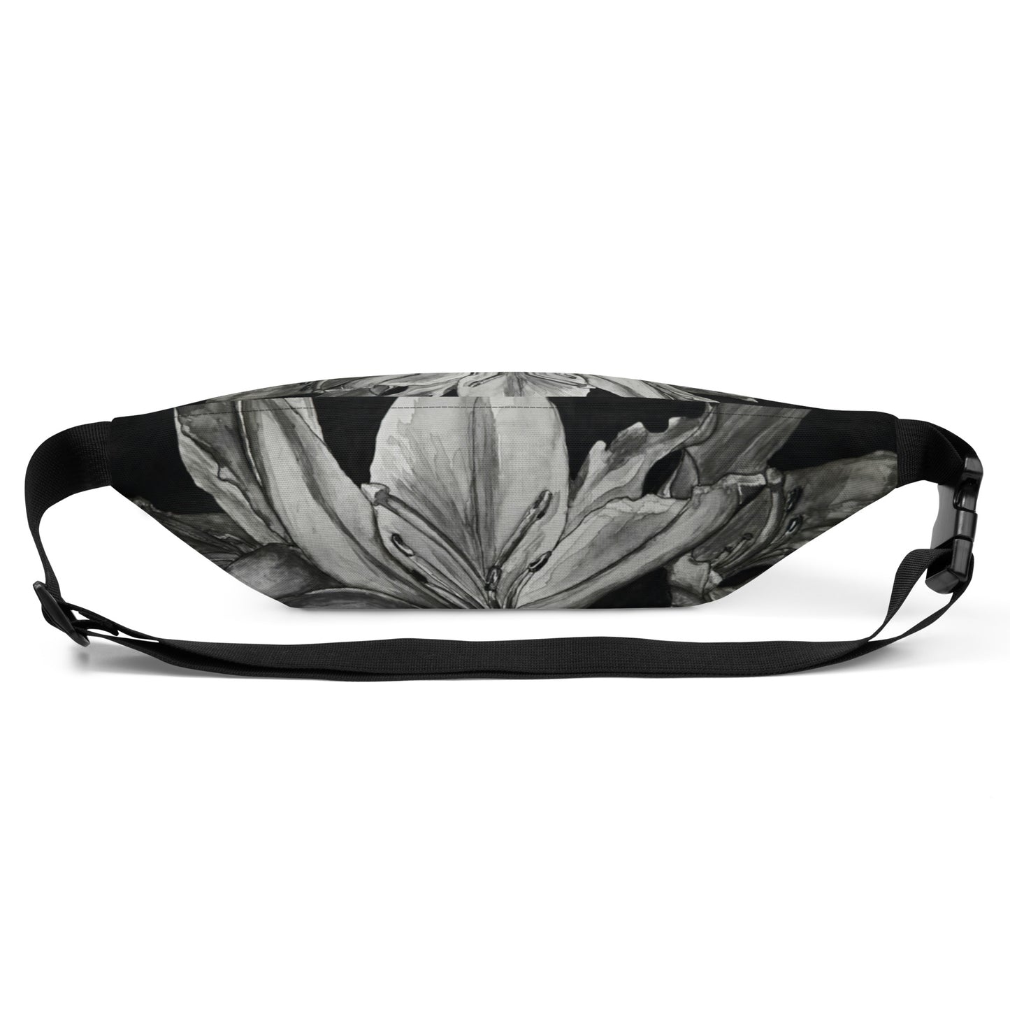 Floral Elegance Lily Artwork Fanny Pack - Water-Resistant Belt Bag, Adjustable Straps