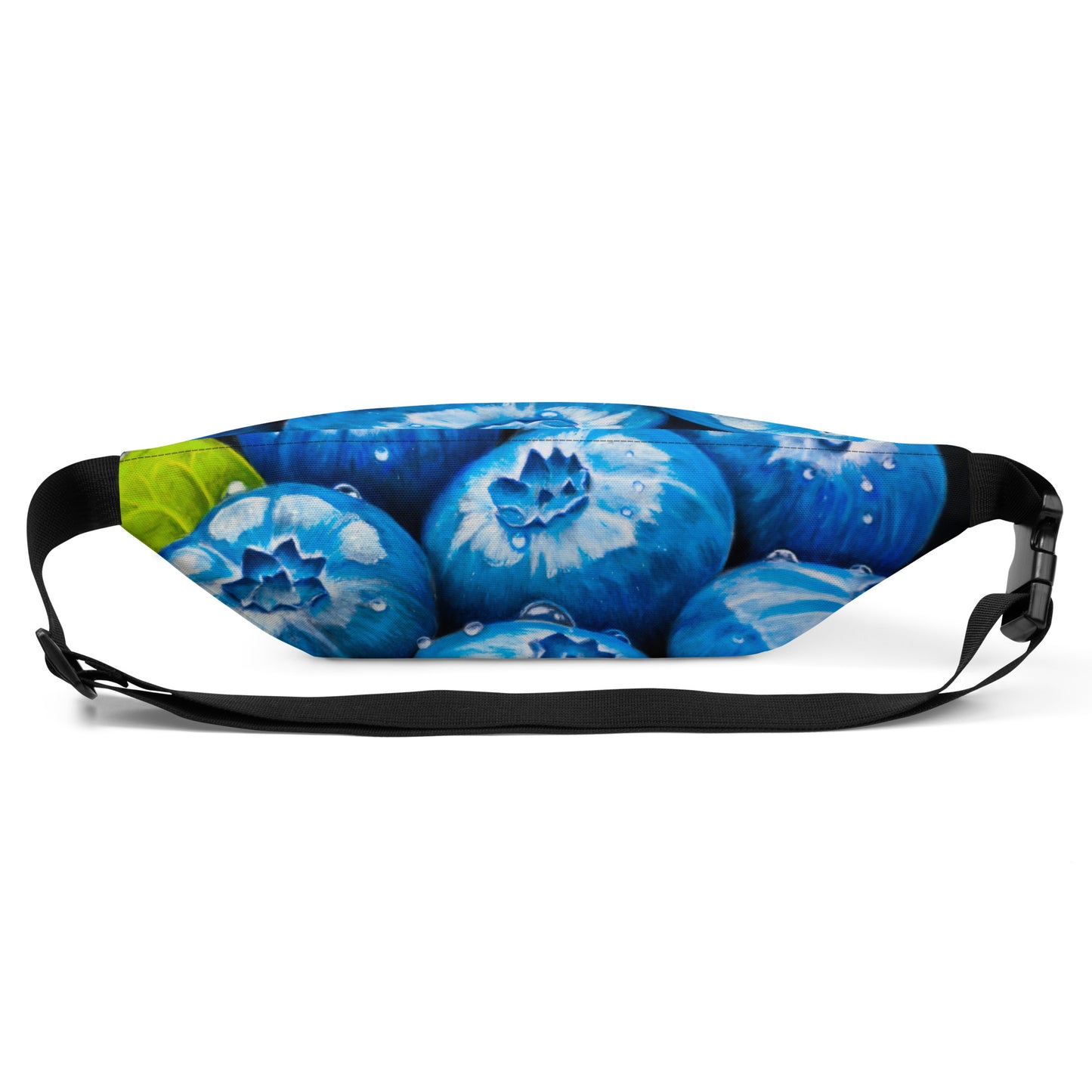 Berry Bliss Fanny Pack - Blueberries with Water Droplets, Waist Bag/Belt Bag, Artwork by Cathy Dement